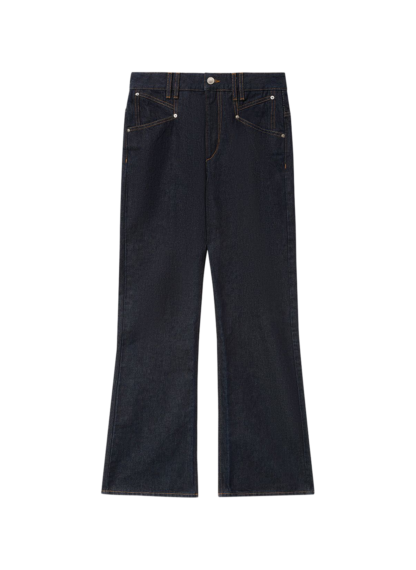 Bootcut-Jeans Belvia aus Baumwoll-Denim ISABEL MARANT Blau