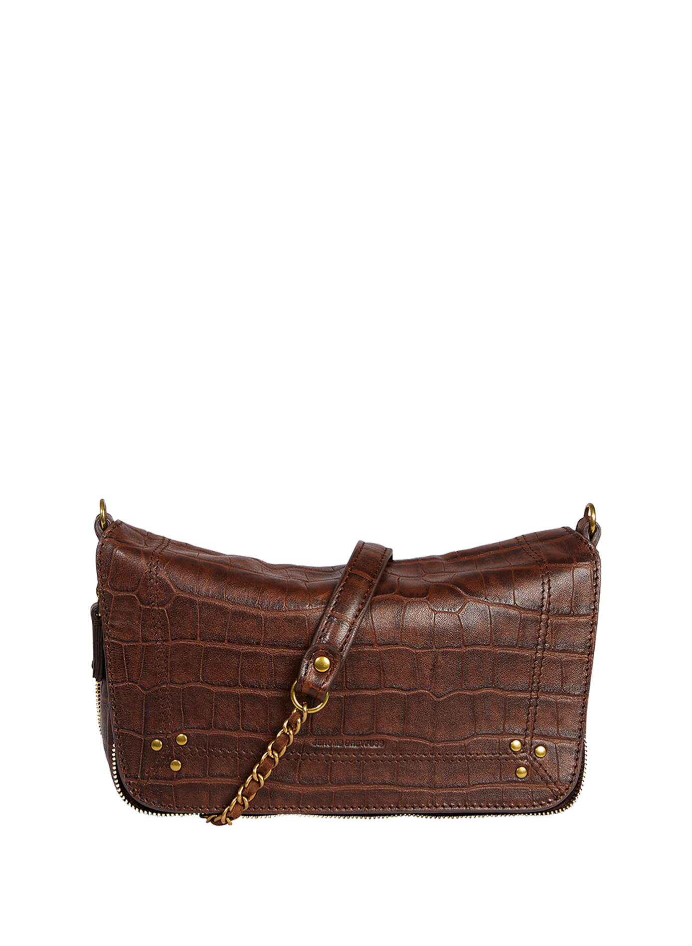 Sac effet peau de crocodile en cuir JÉRÔME DREYFUSS Marron