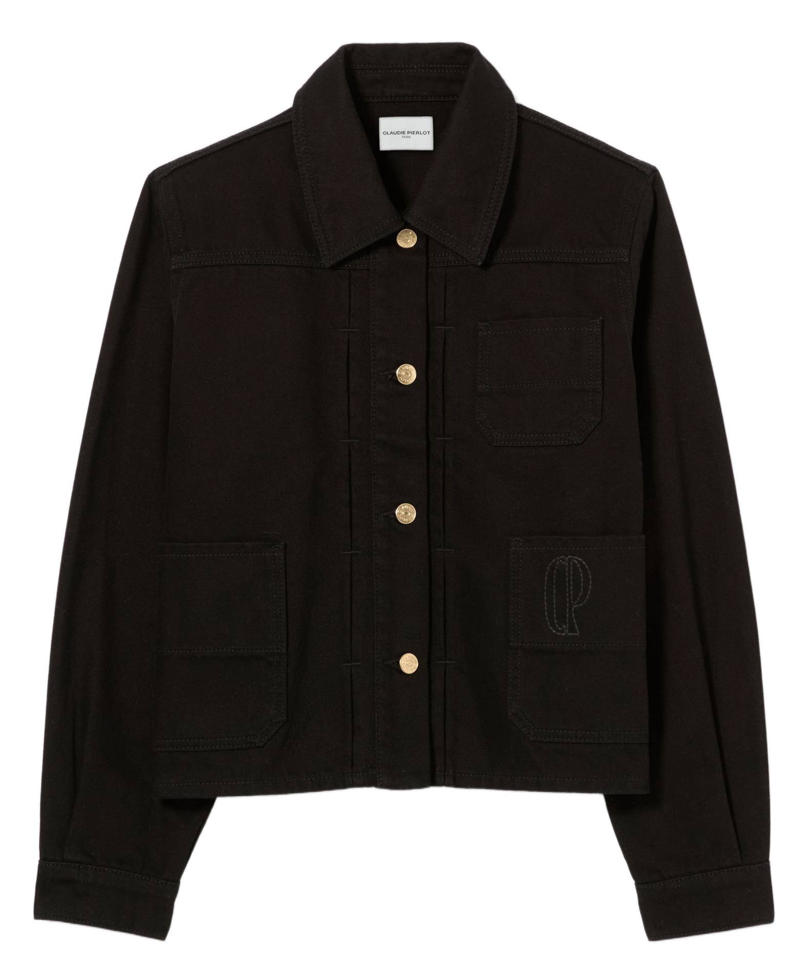 Veste oversize en coton CLAUDIE PIERLOT Noir