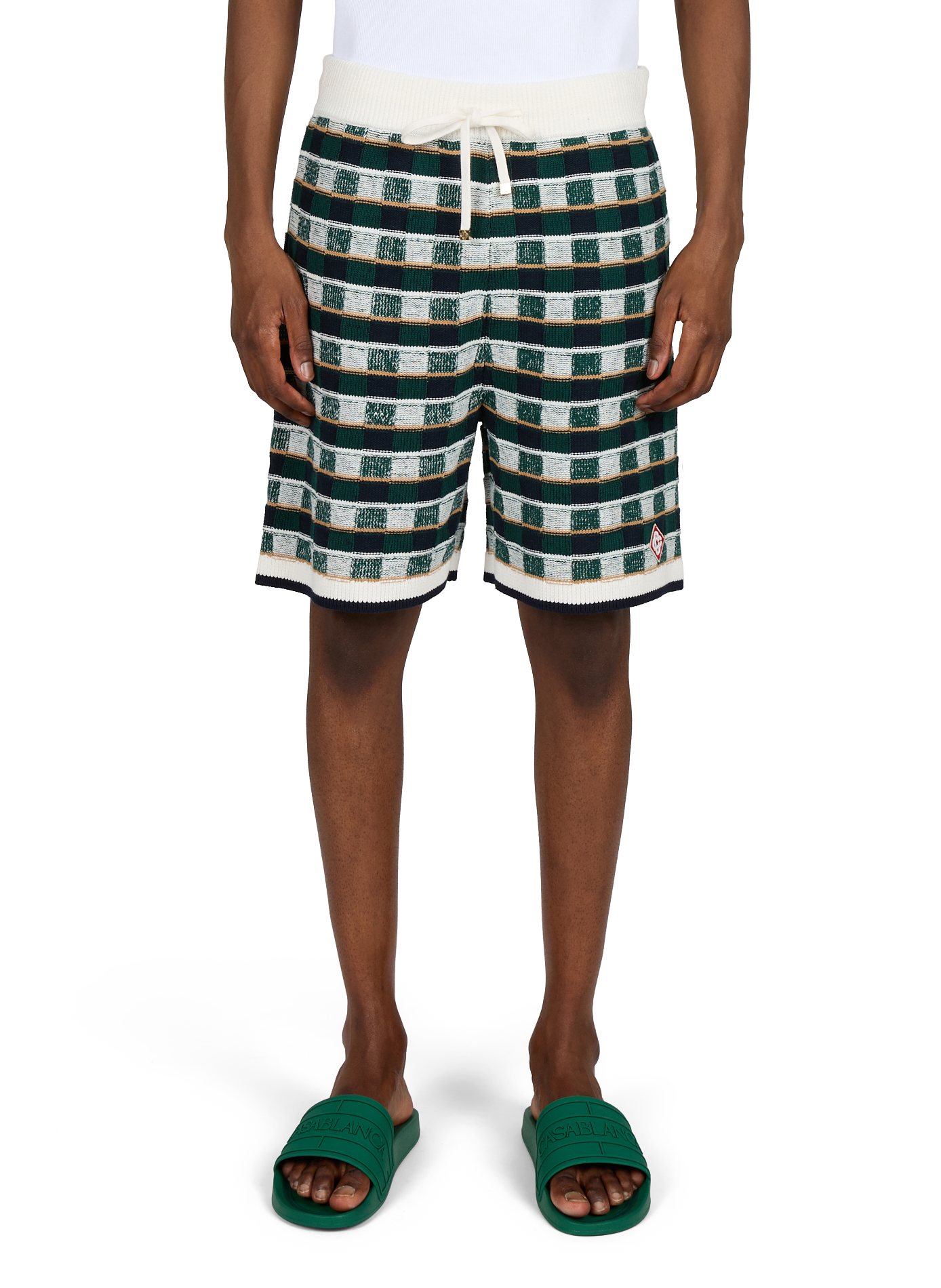 Short knitted cotton mosaic CASABLANCA PARIS Multicolour