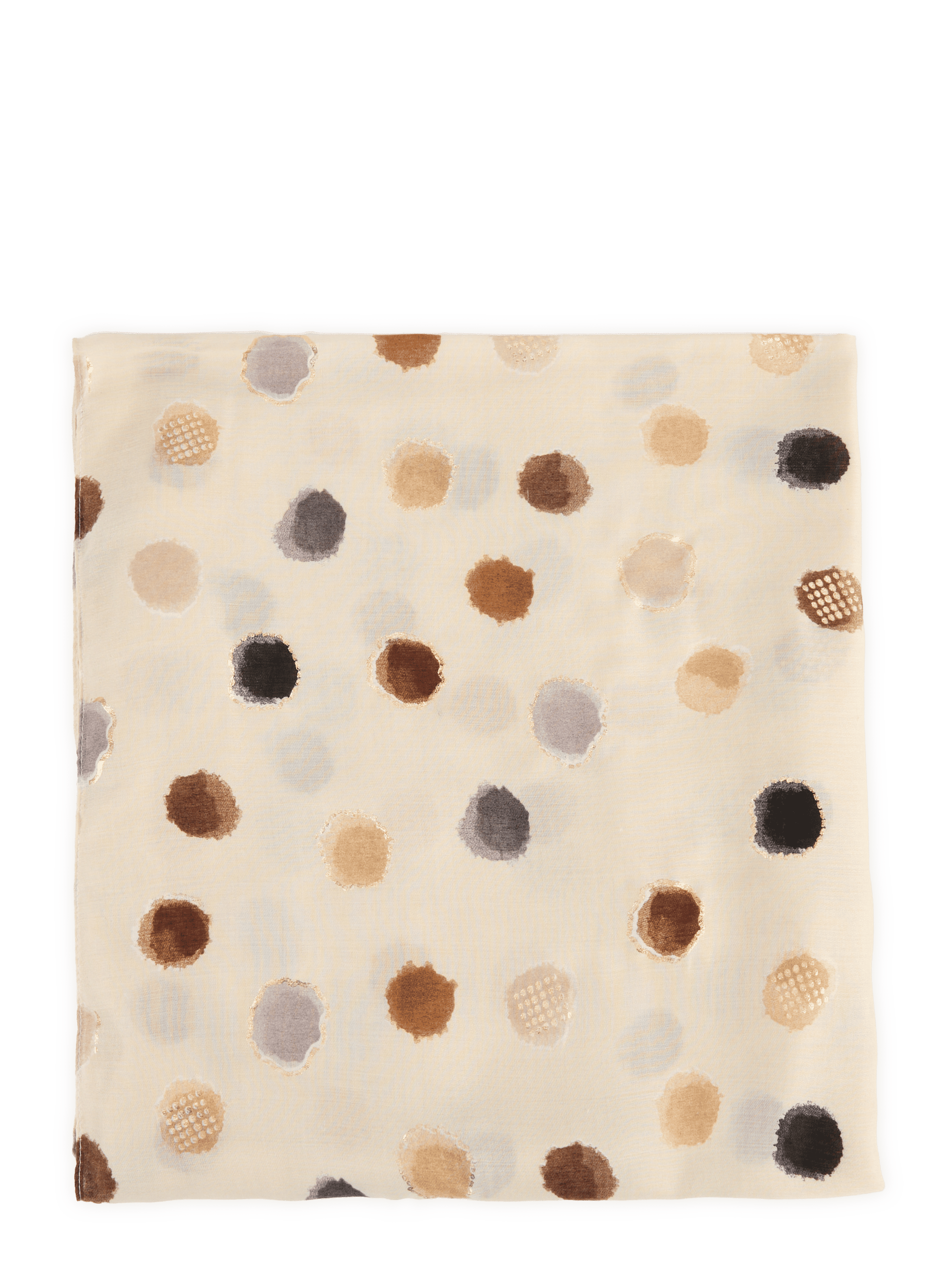Scarf with pattern and fringes AU PRINTEMPS PARIS Beige