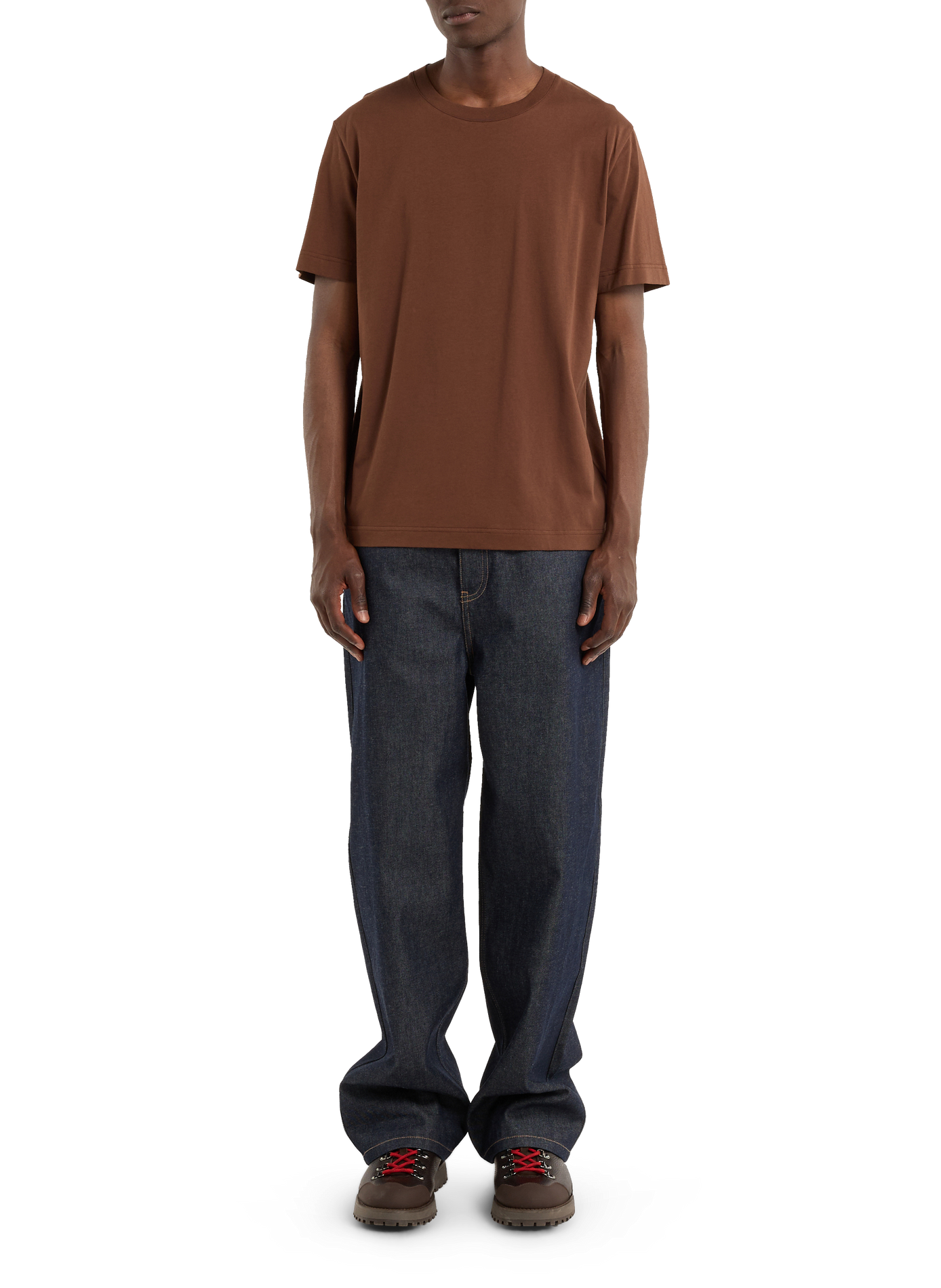 Rundhalsausschnitt T-Shirt Baff SAISON 1865 Braun