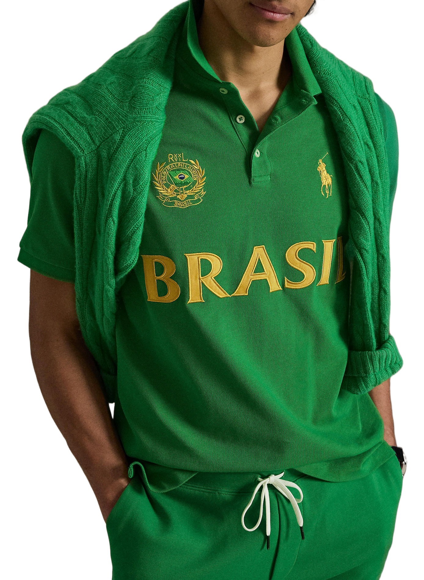 Brazil Cotton Rugby Polo POLO RALPH LAUREN Green