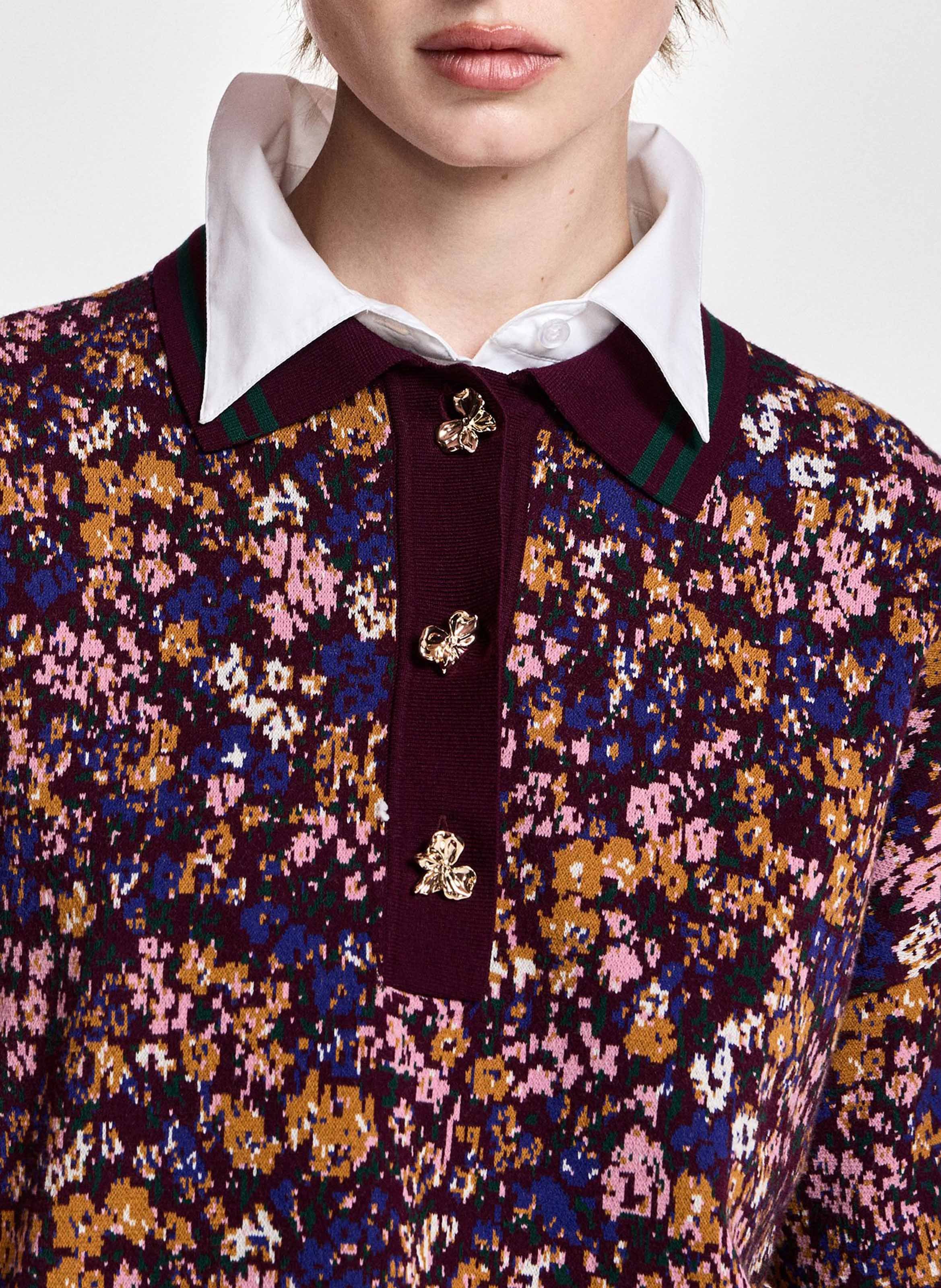 Polo droit imprimé floral kartos ESSENTIEL ANTWERP Multicolore