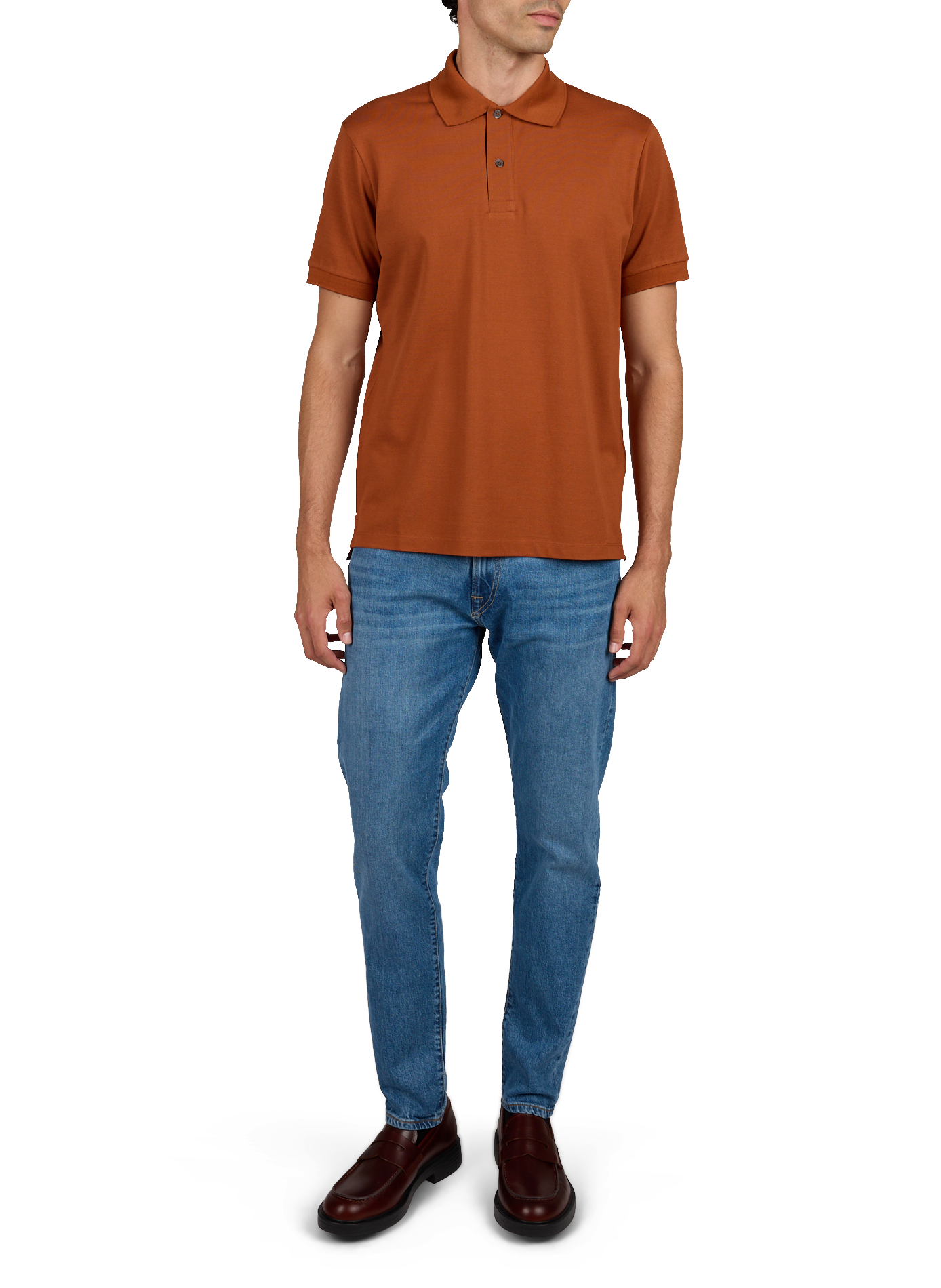 Kurzarm-Poloshirt aus Baumwolle PAUL SMITH Orange