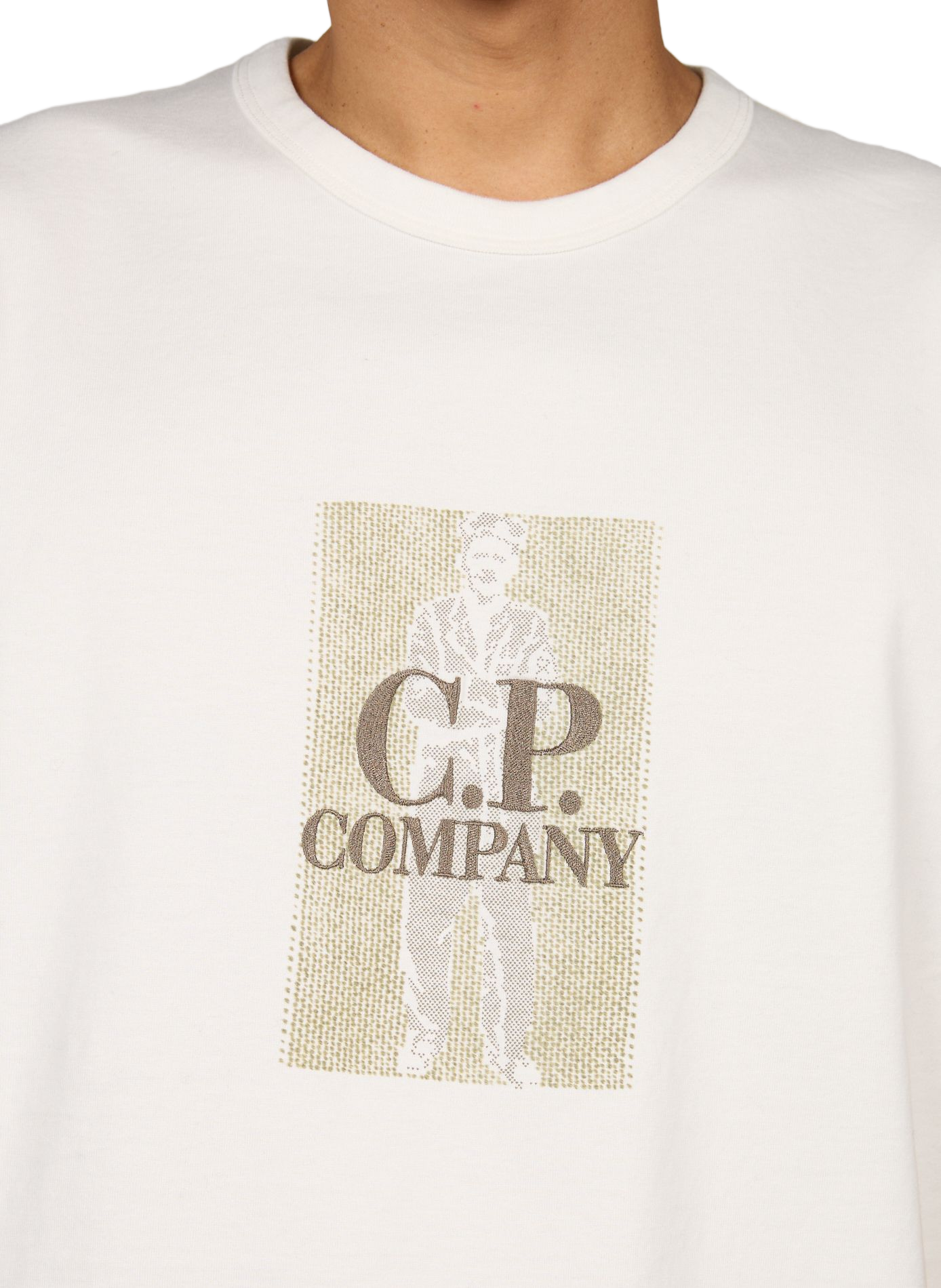 Logo cotton T-shirt CP COMPANY White