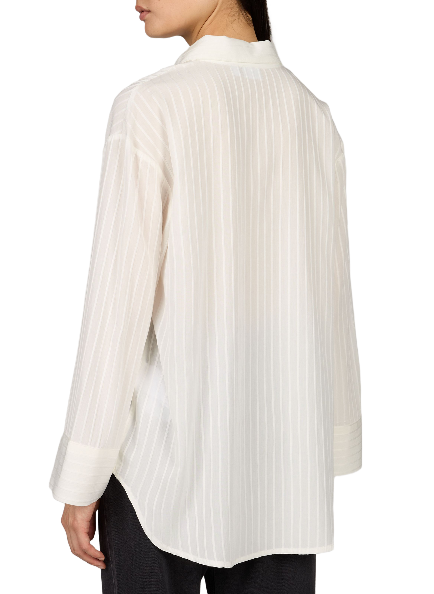 Striped cotton blend shirt VILA White