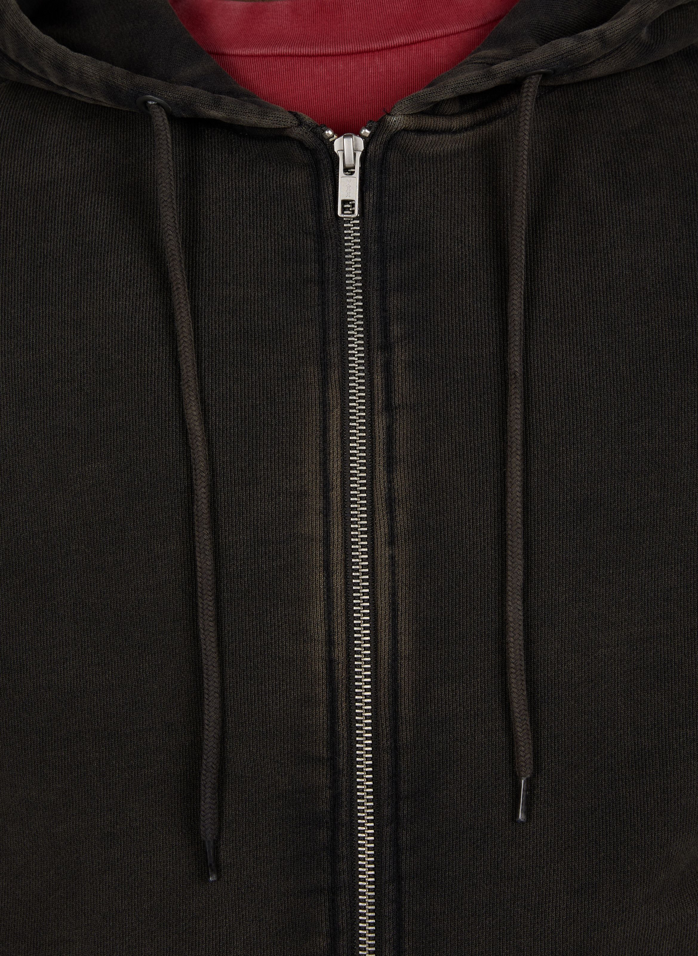 Straight zip-up cotton sweatshirt ENTIRE STUDIOS Black