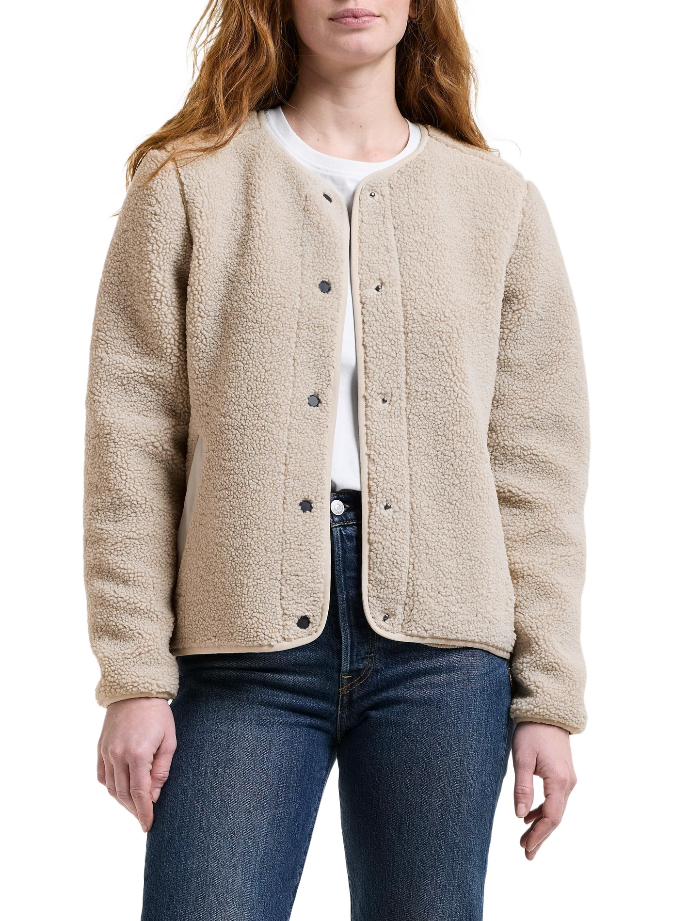 SELMA jacket in soft fleece DIDRIKSONS Beige