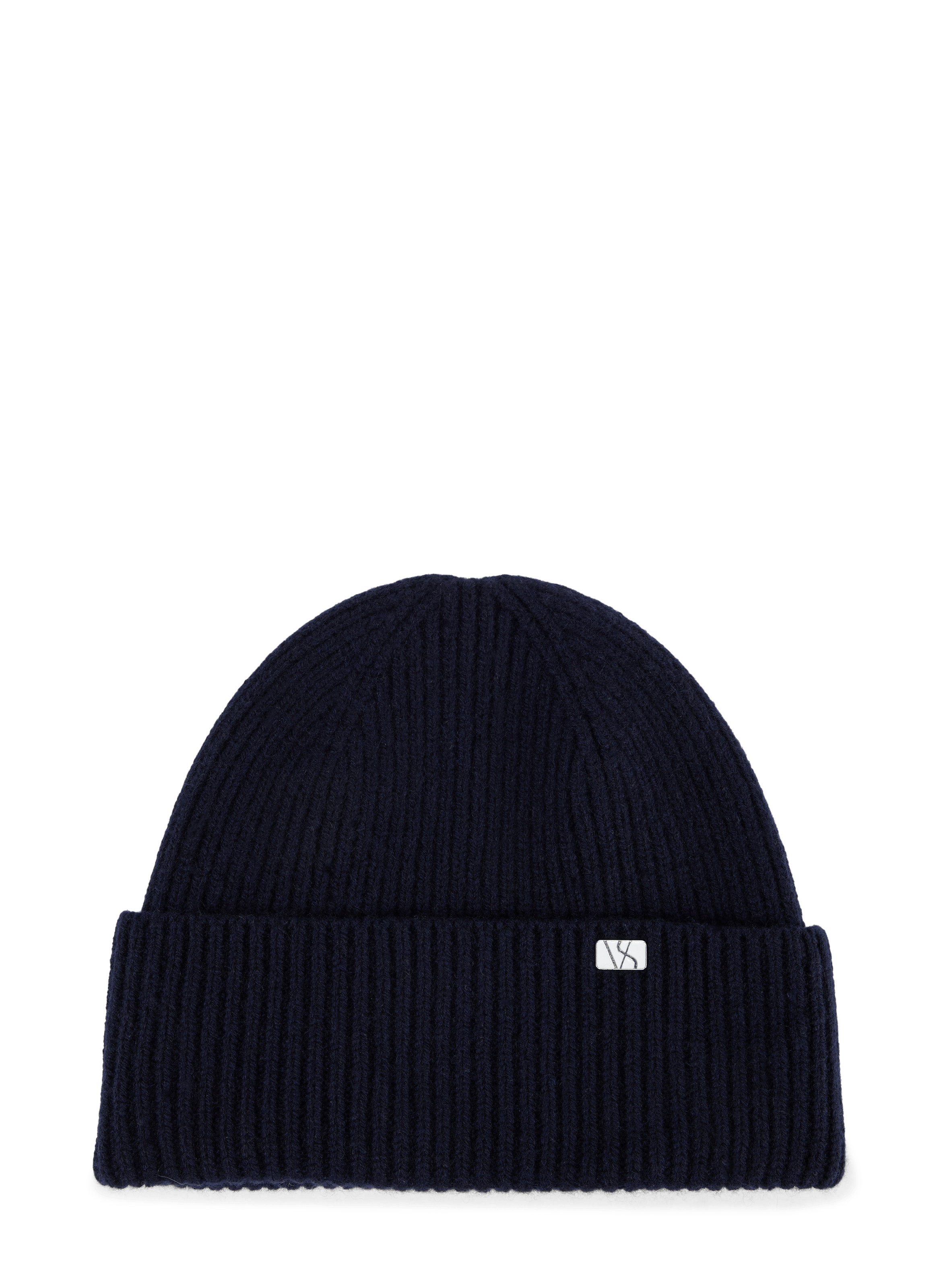 Muts met omslag van wol en kasjmier VARSITY Blauw