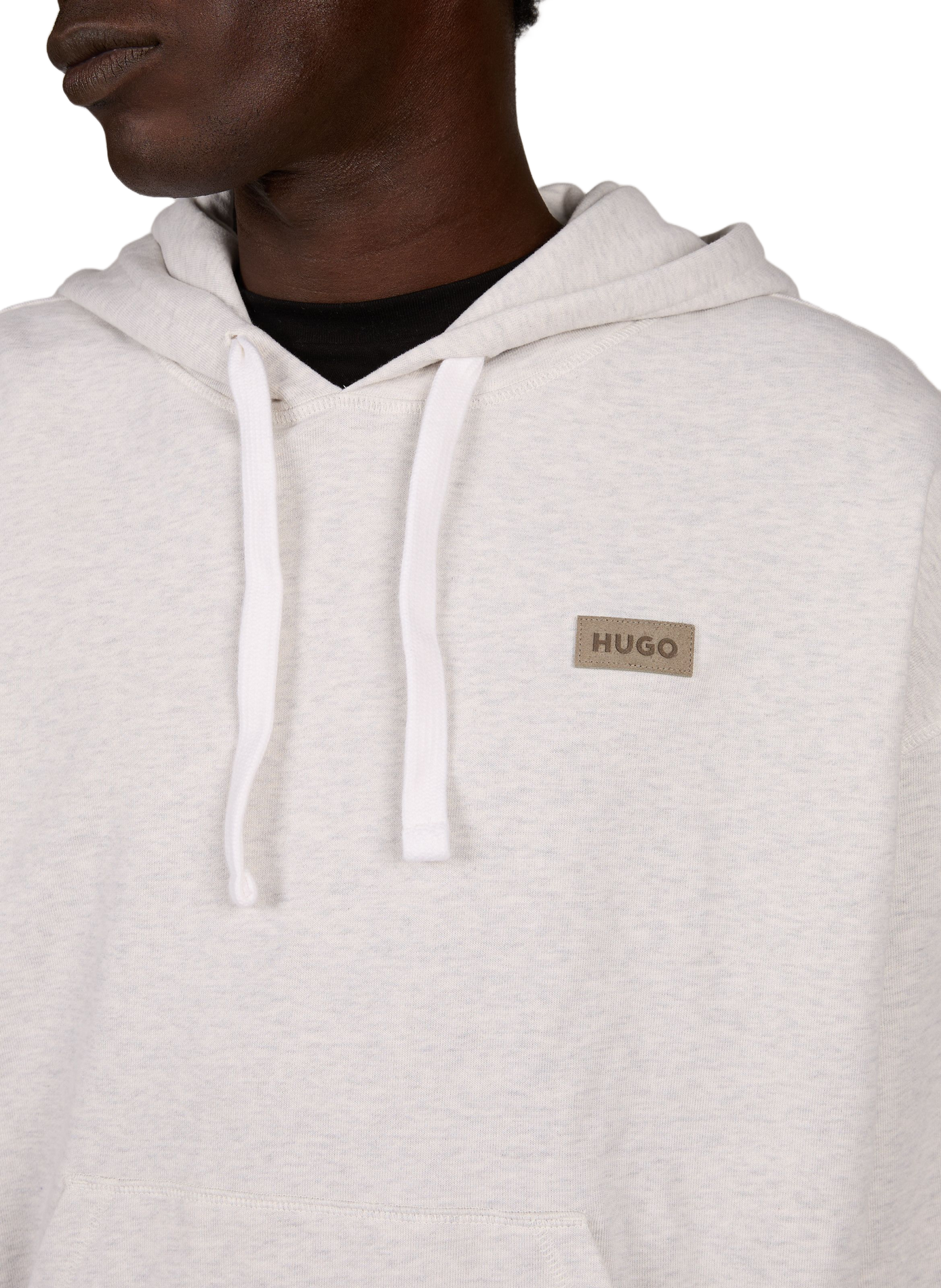 Oversized cotton logo sweatshirt HUGO BLUE Grey