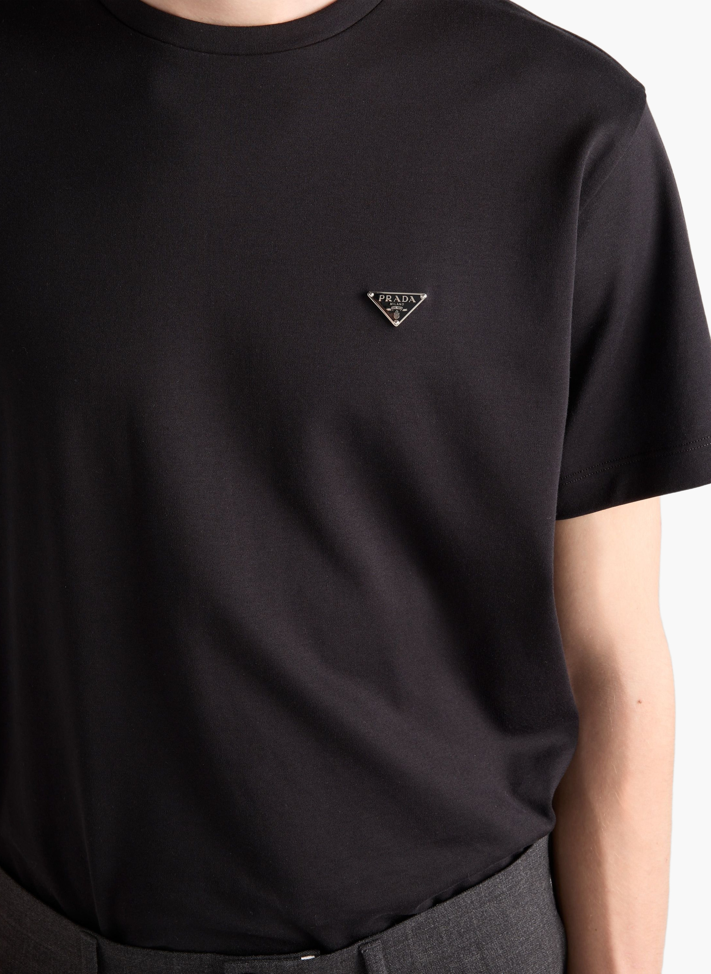 T-shirt en coton PRADA Noir