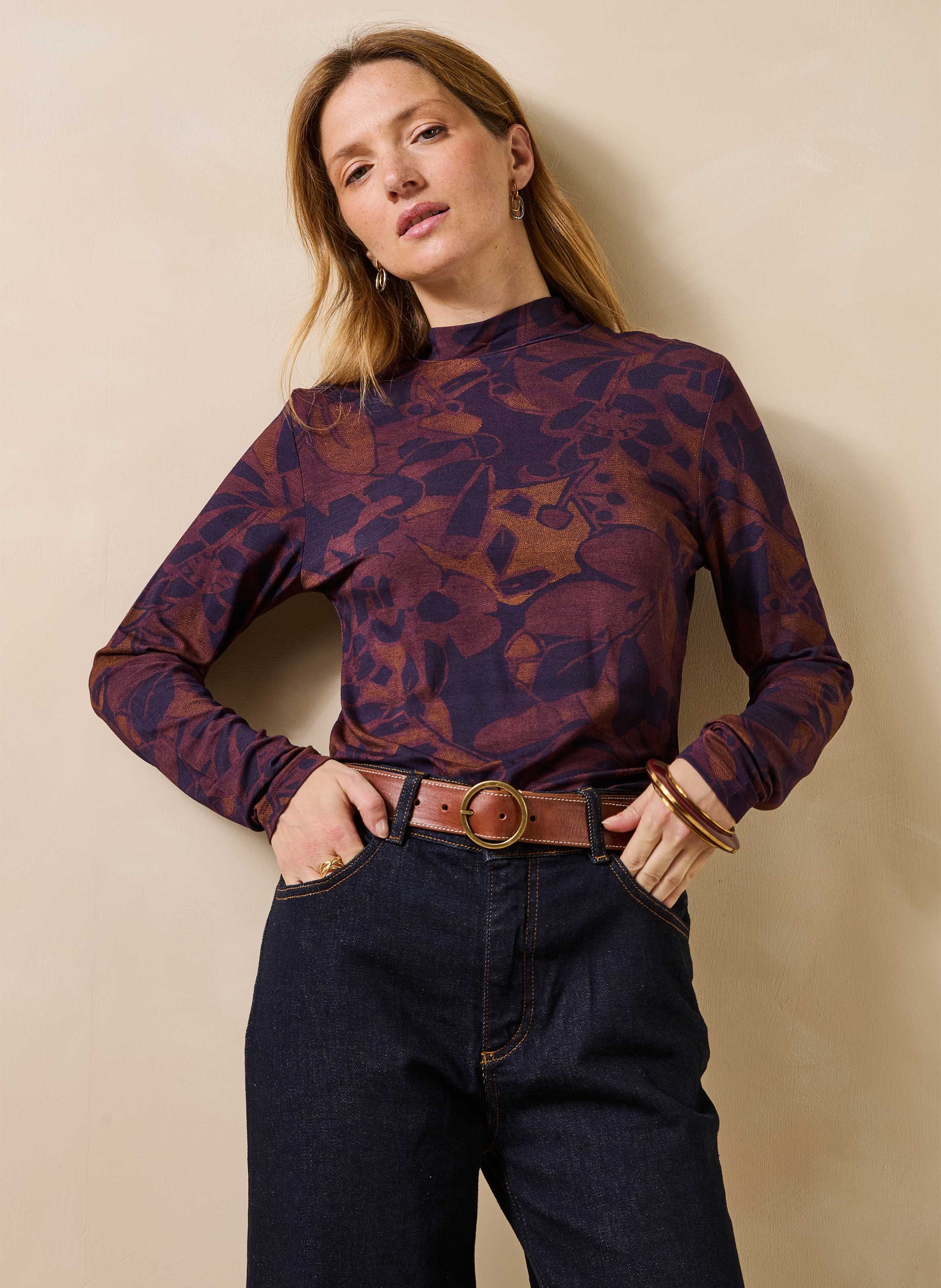 T-shirt met ronde hals LA FEE MARABOUTEE Veelkleurig