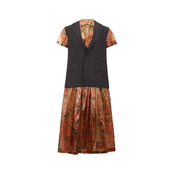 Robe longue 2-en-1 bi-matière