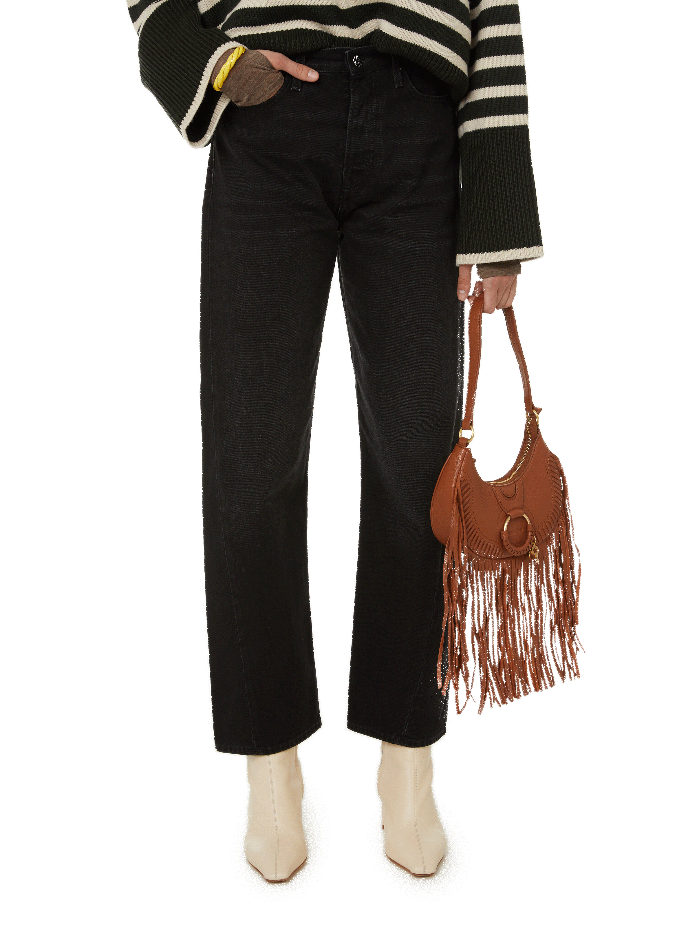 Bracelet jonc en résine torsadé AURELIE BIDERMANN Jaune