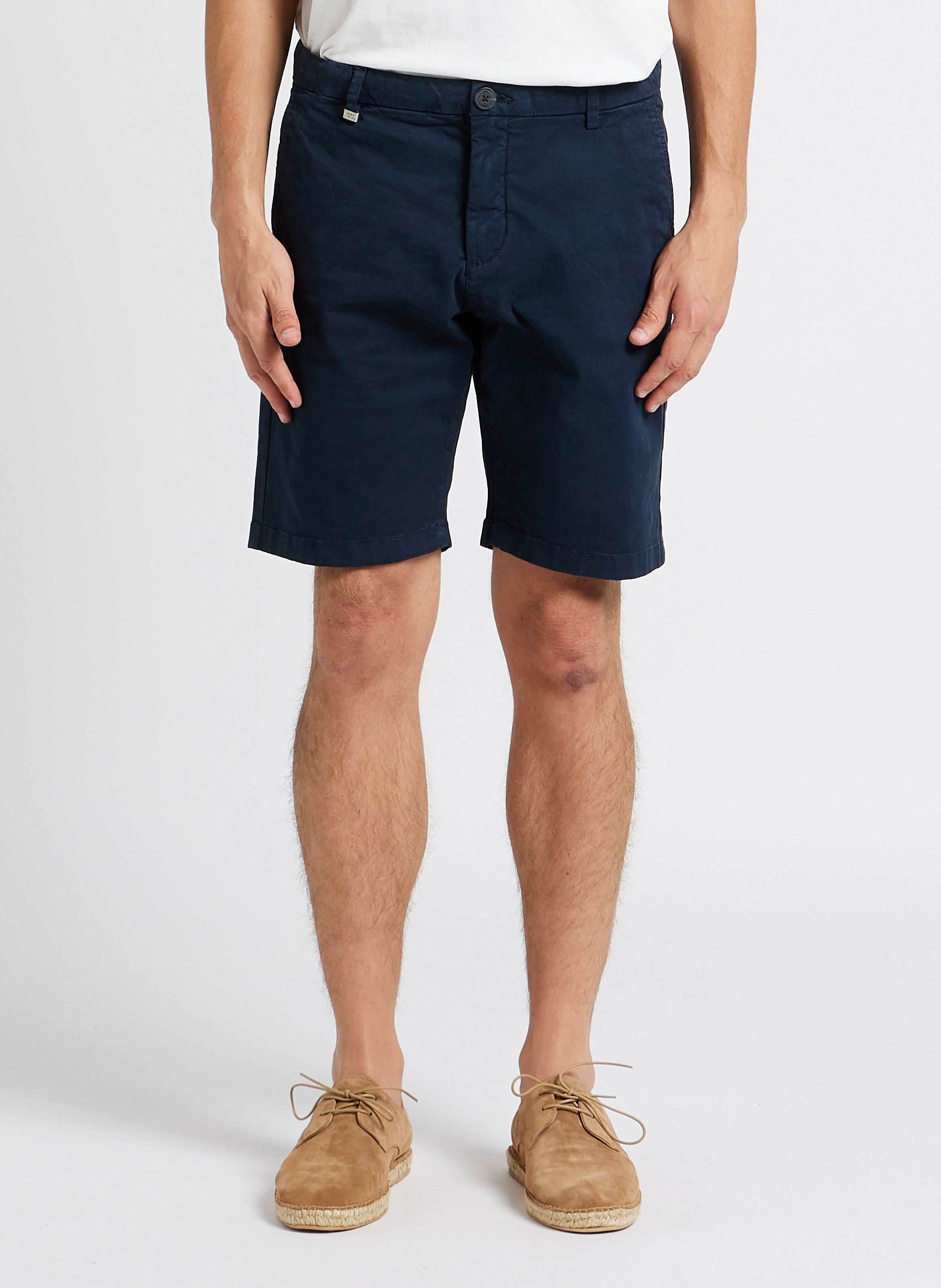 Bermuda droit en coton mélangé IKKS Bleu