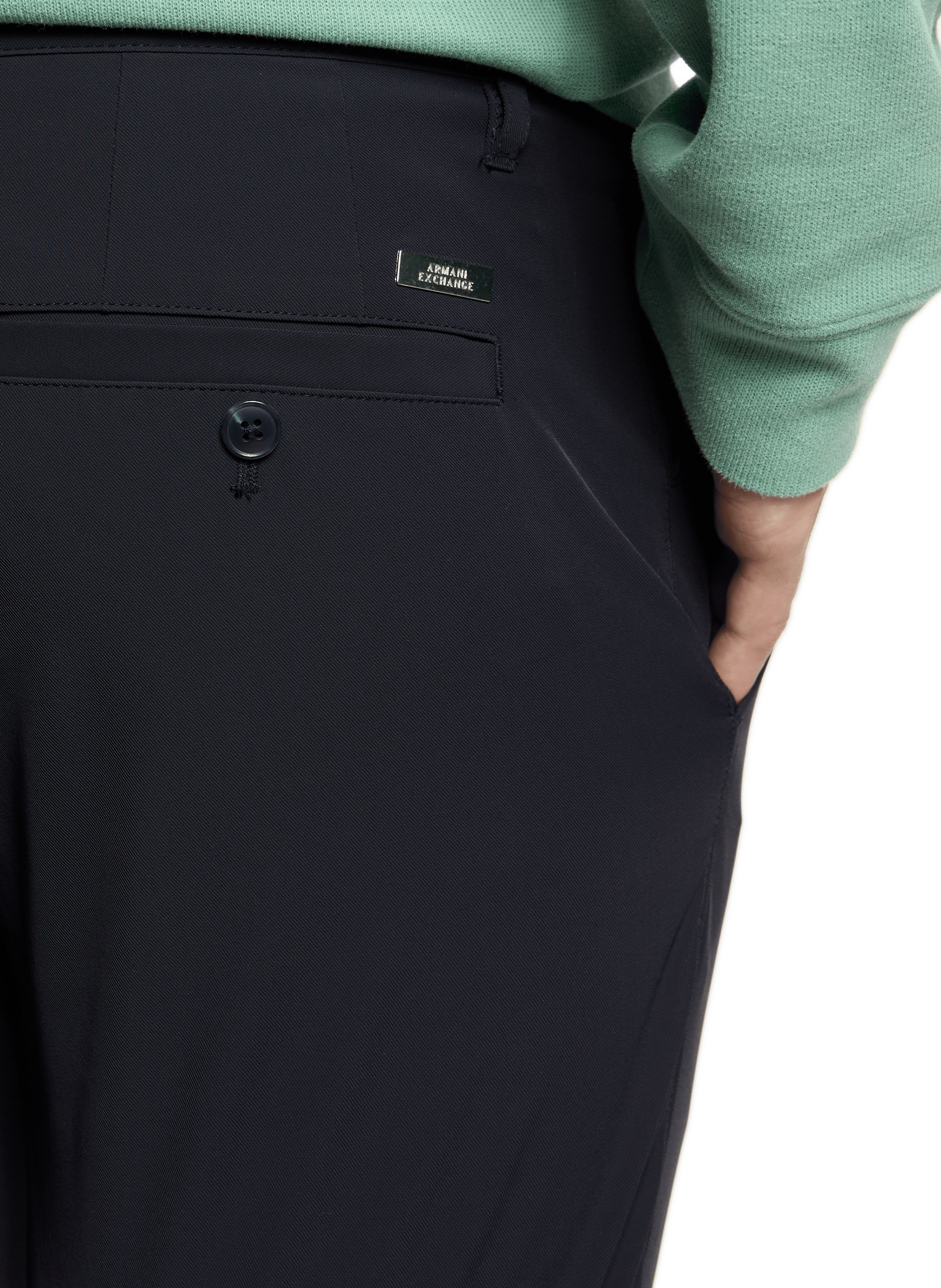 Pantalon slim uni ARMANI EXCHANGE Bleu