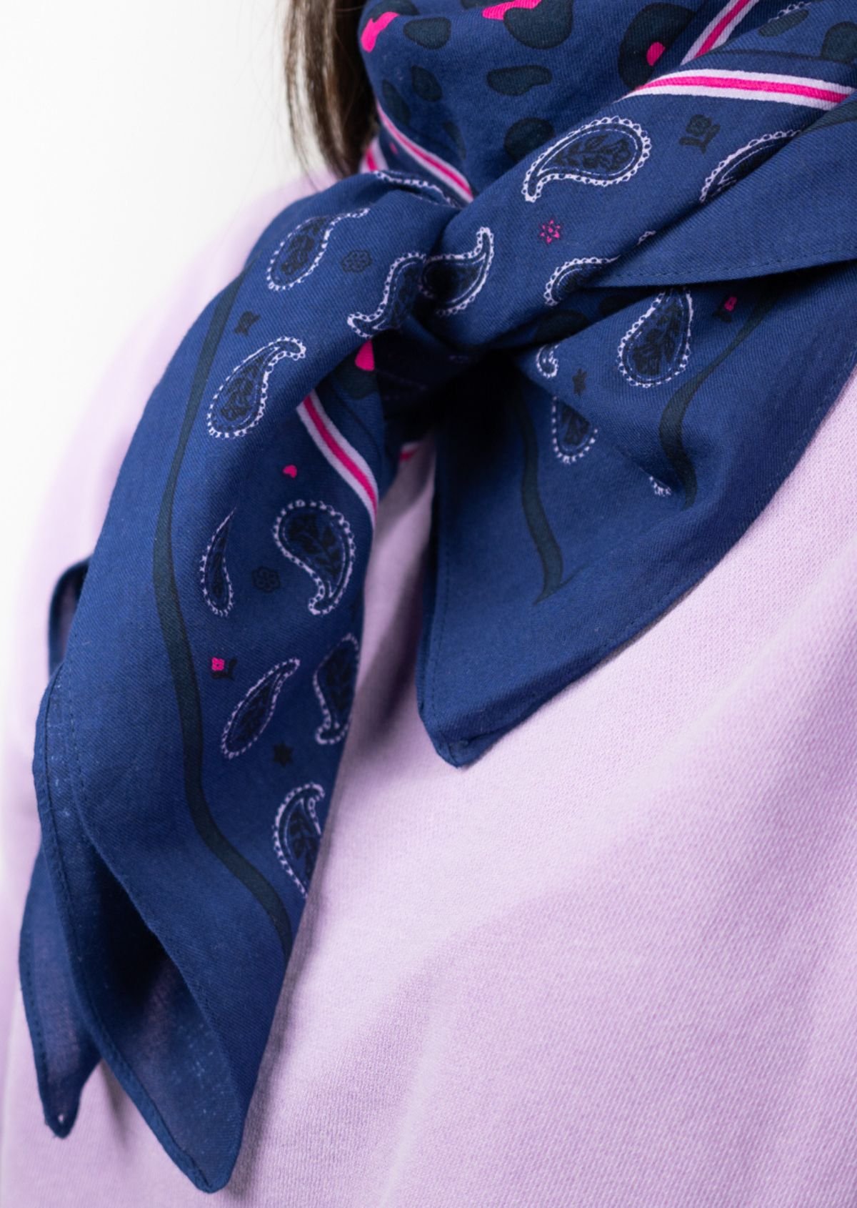 Foulard en coton biologique BILLYBELT Bleu