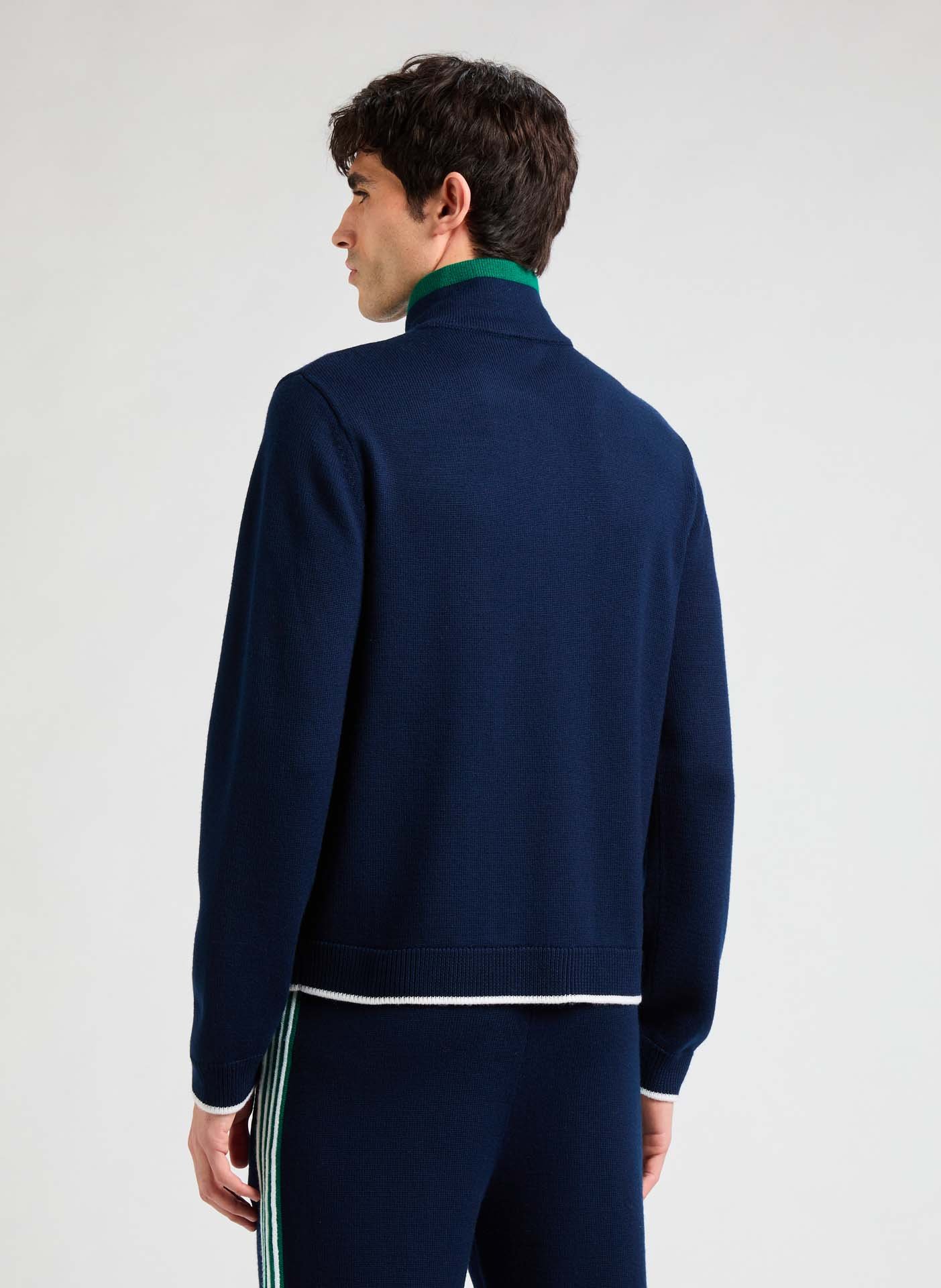 Merino wool cardigan CASABLANCA PARIS Blue