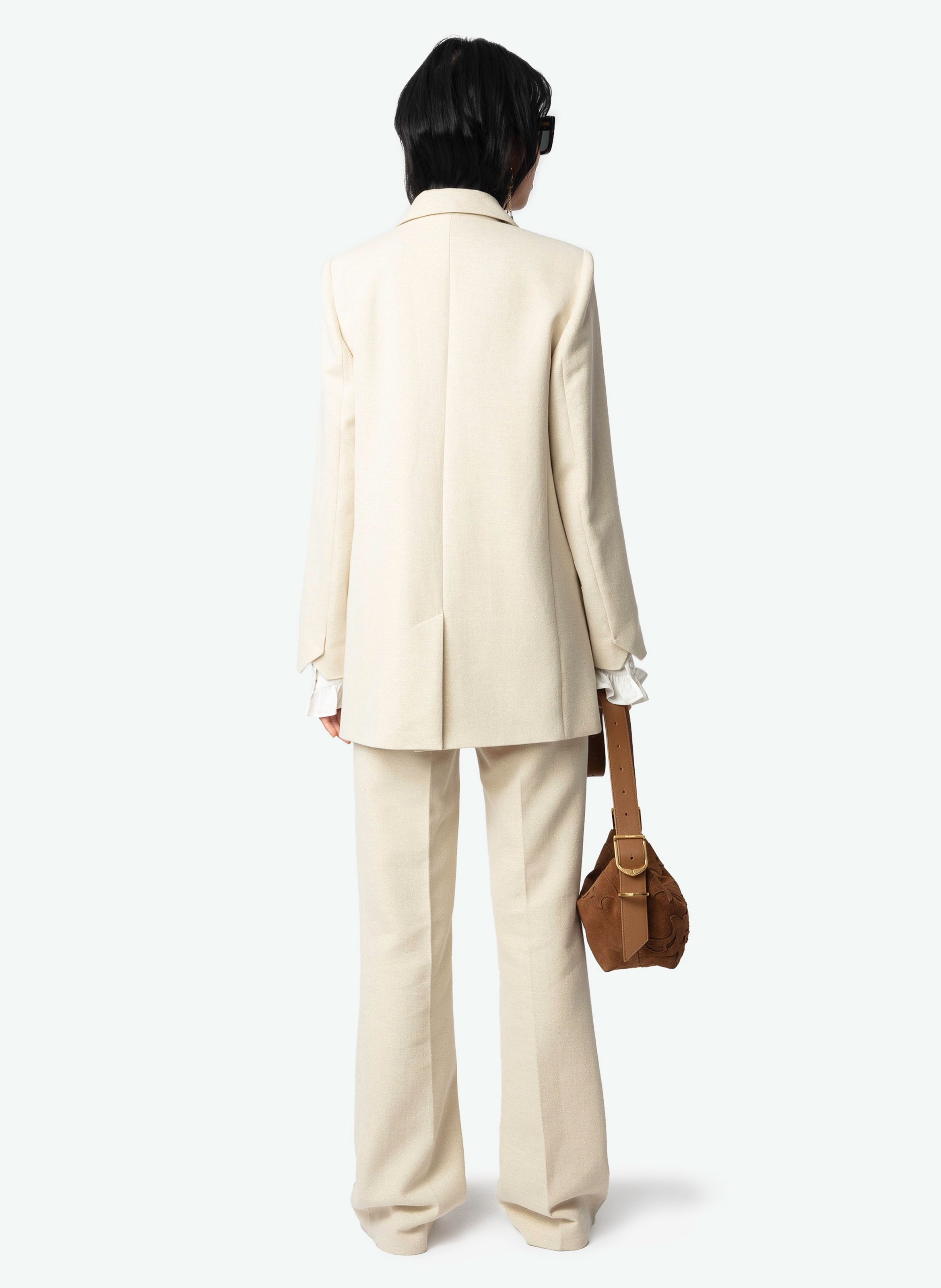 Veste de tailleur en coton mélangé viva ZADIG&VOLTAIRE Beige