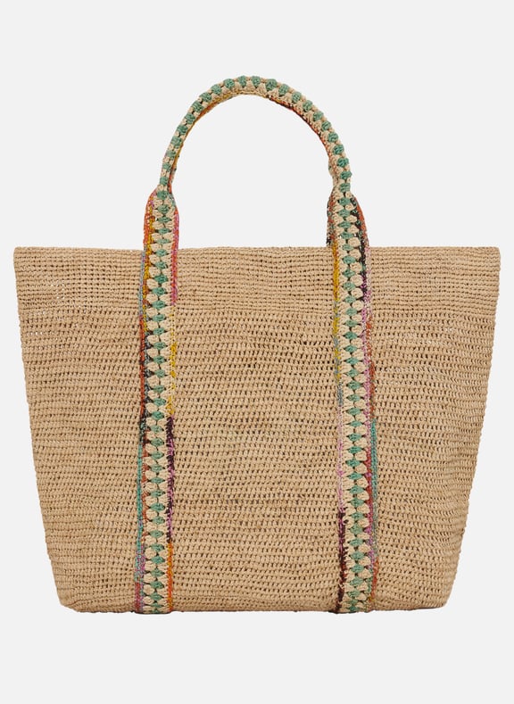 Cabas en raphia - constance Beige by PABLO PABLO Cabas en raphia - constance Beige