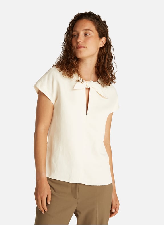 Bow blouse Beige by TOMMY HILFIGER TOMMY HILFIGER Bow blouse Beige