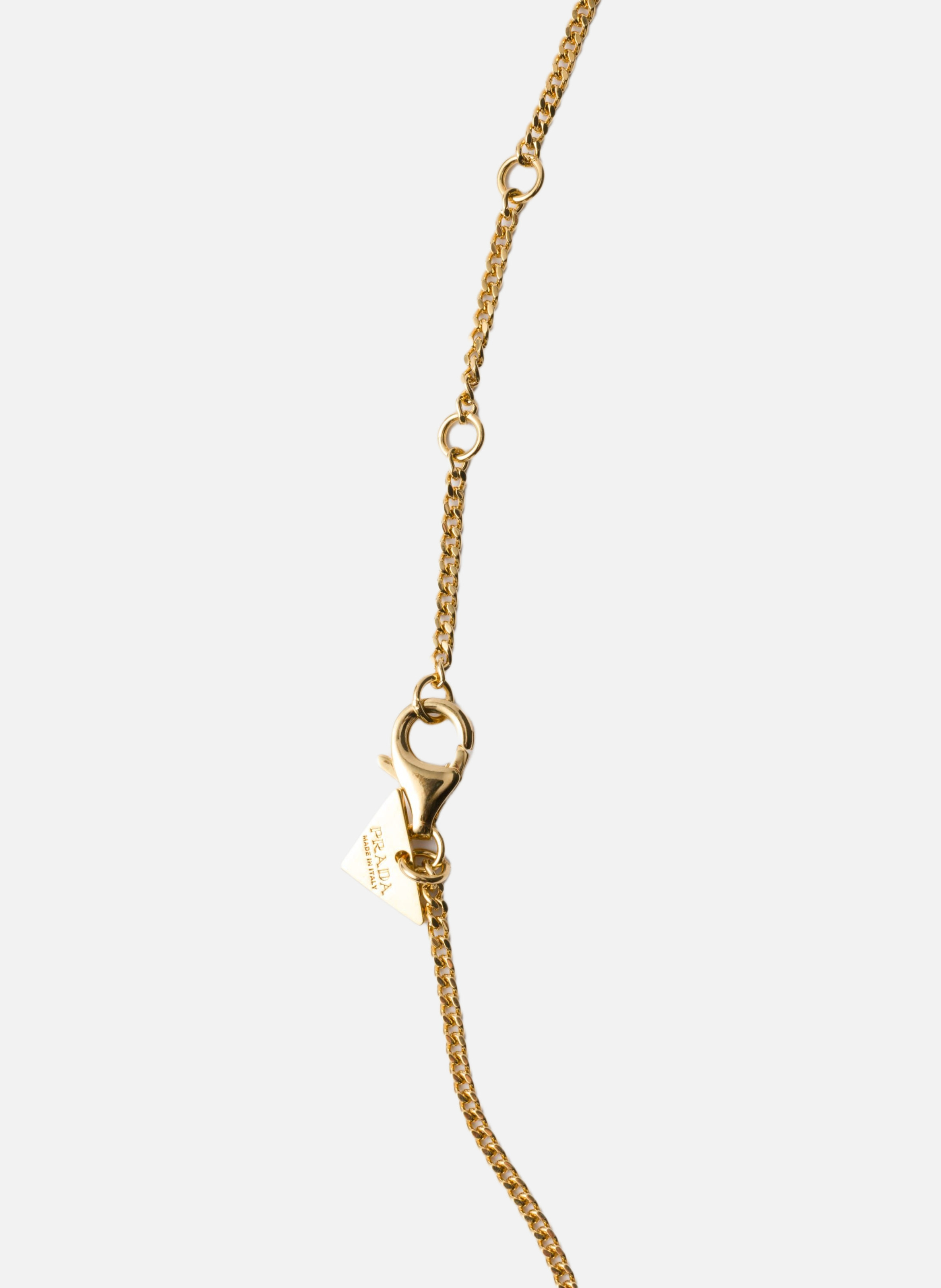 Collier en métal PRADA Argent
