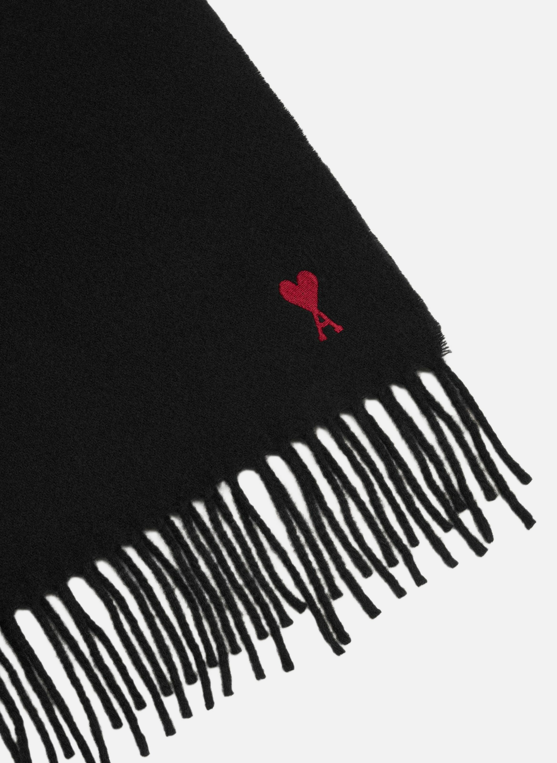 Echarpe ami de coeur rouge unisexe AMI PARIS Noir