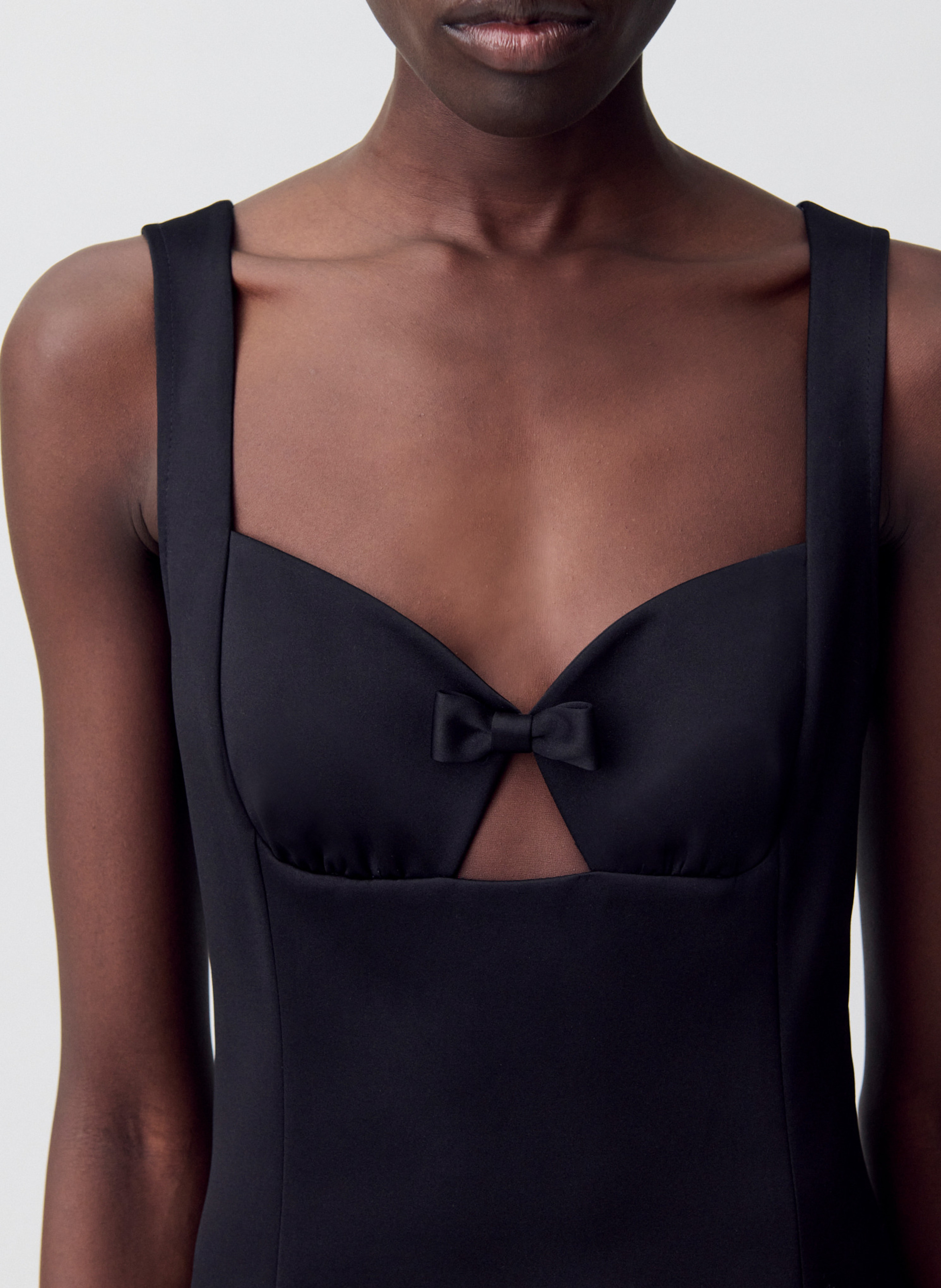 Robe courte unie à nœud ricci CLAUDIE PIERLOT Noir