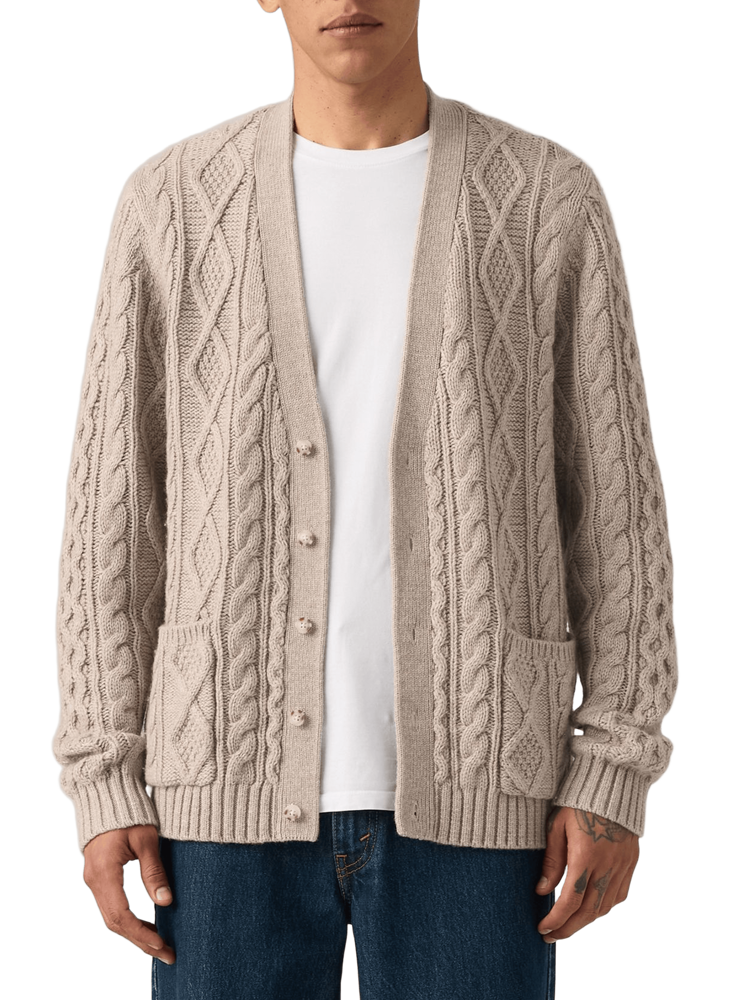 LEVI'S Knitted cardigan Beige