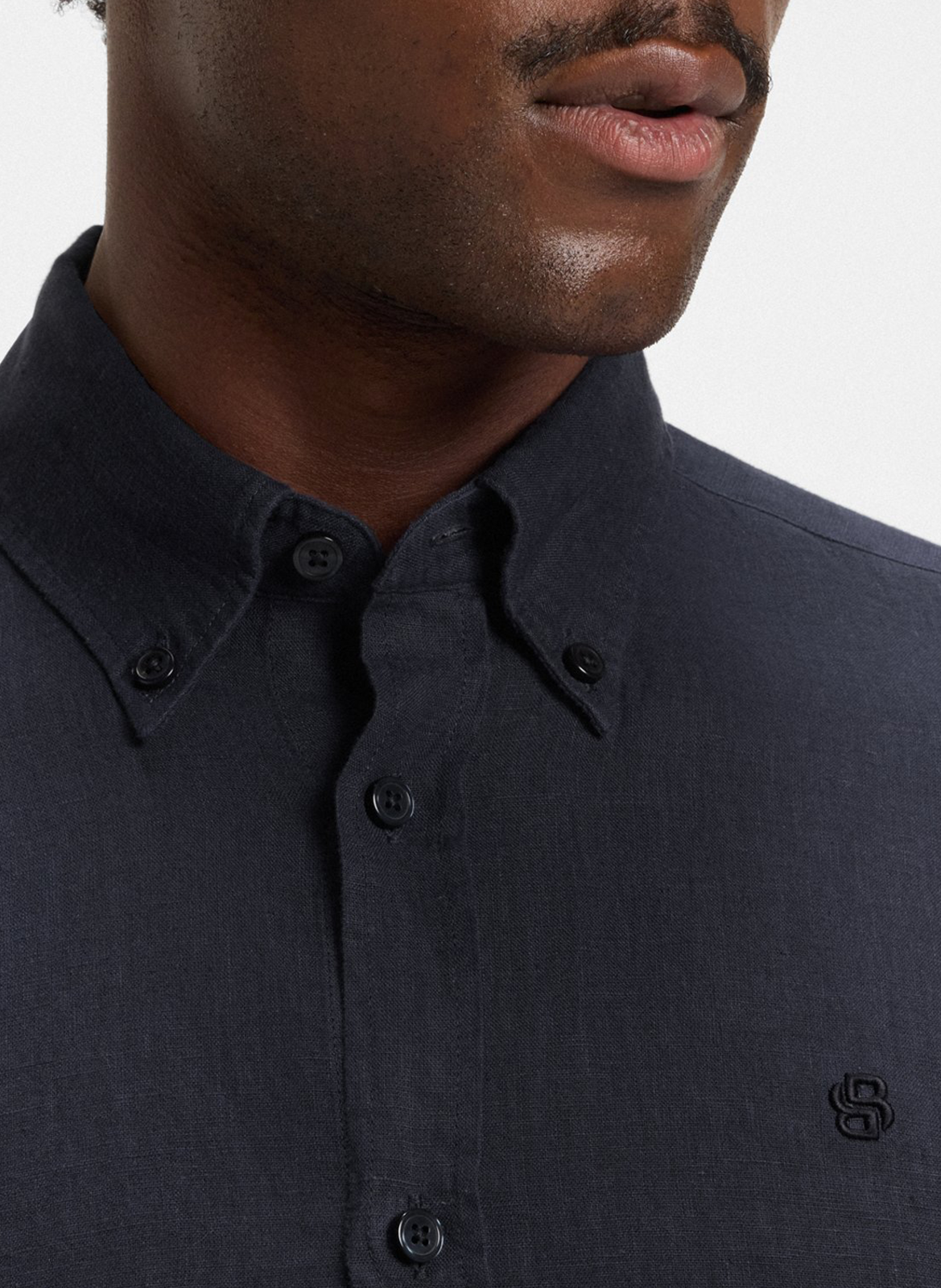 Chemise slim-fit en lin BOSS Bleu