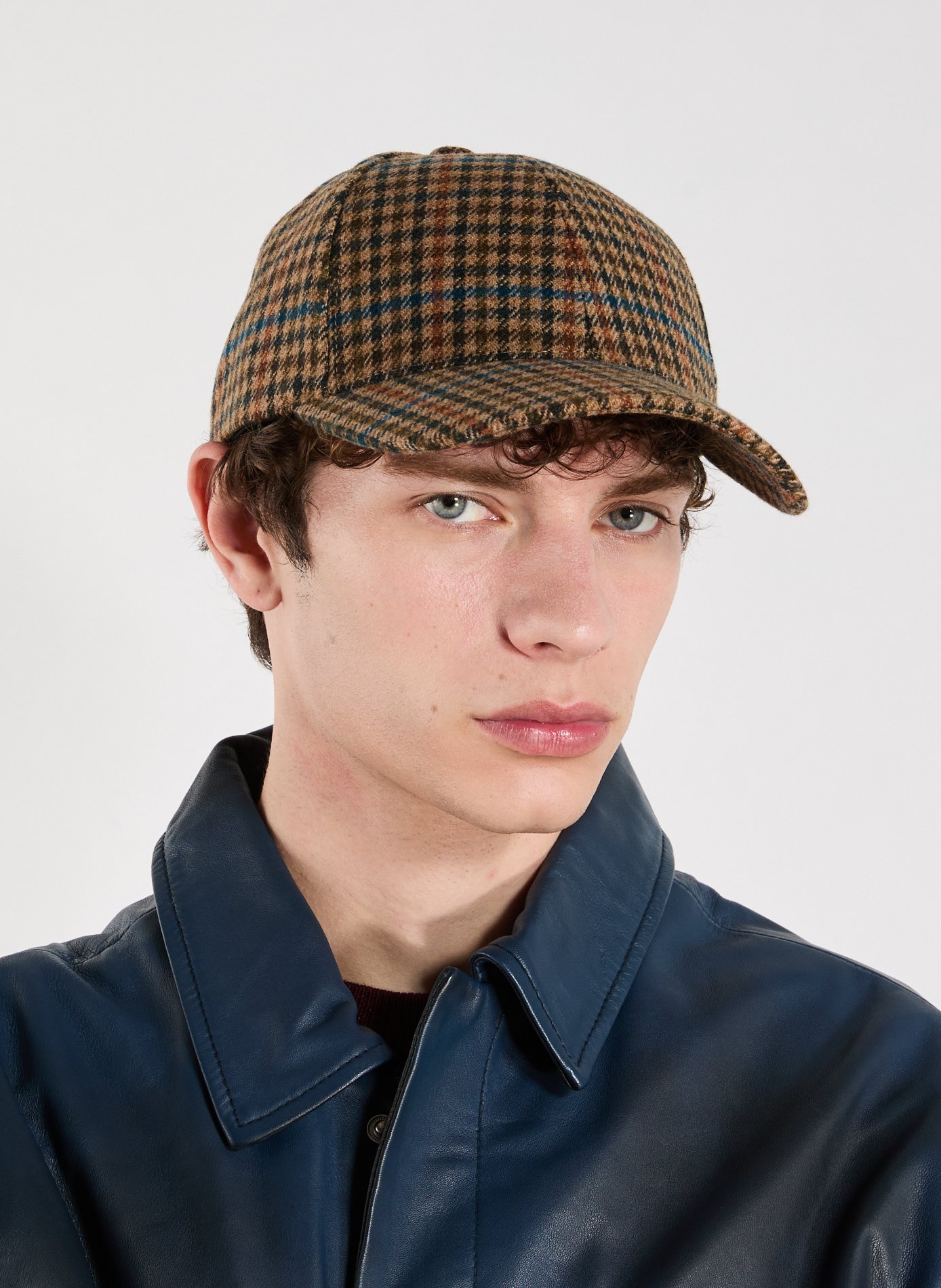 Houndstooth cashmere cap VARSITY Multicolour