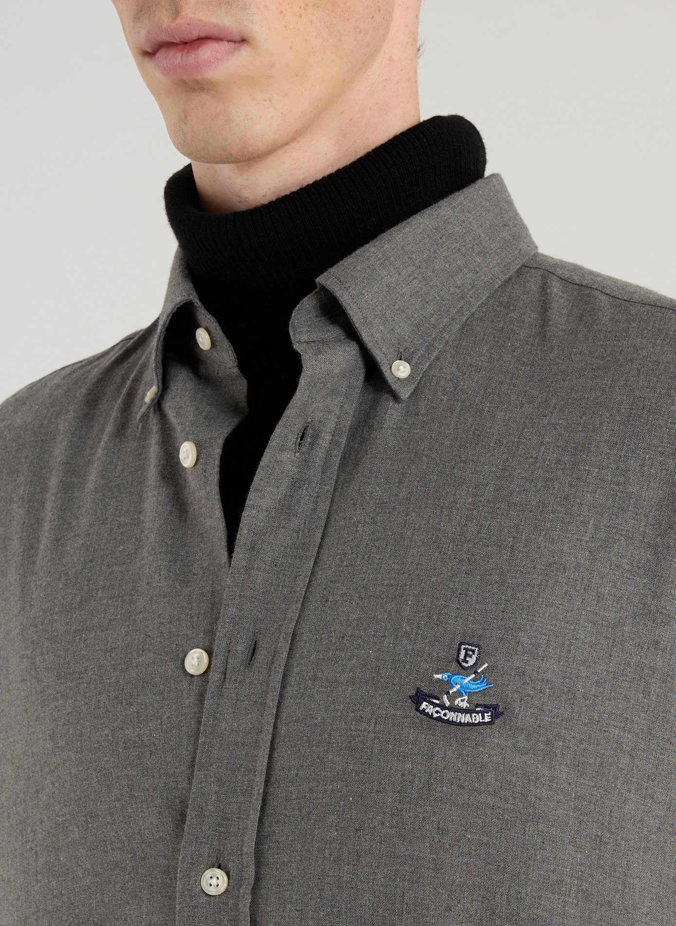Chemise en coton FACONNABLE Gris