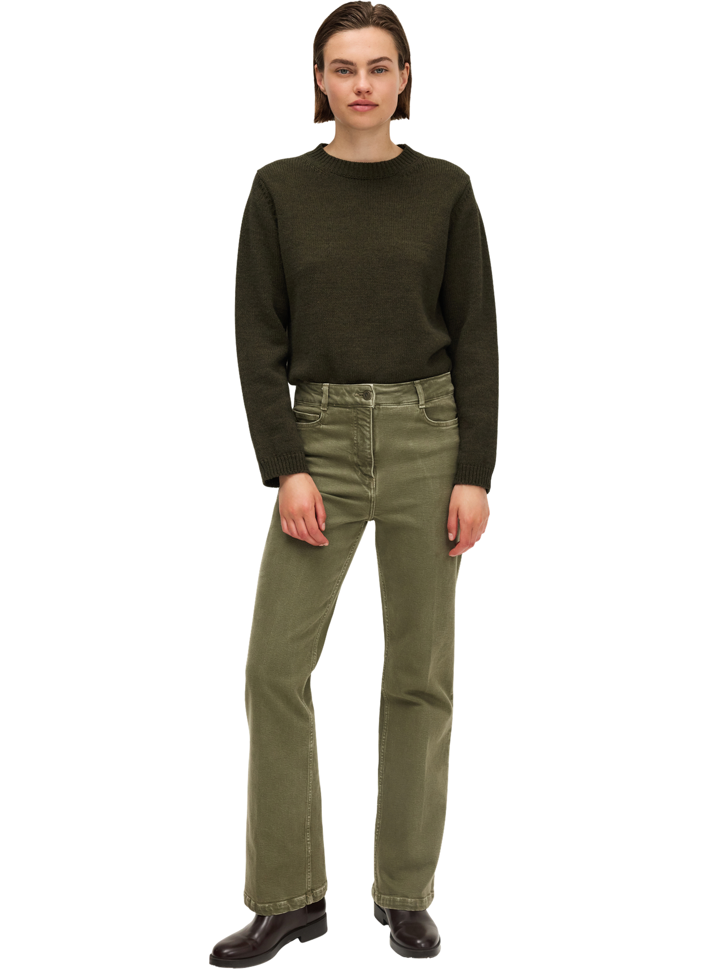 Jean large effet vieilli - carina PABLO Vert