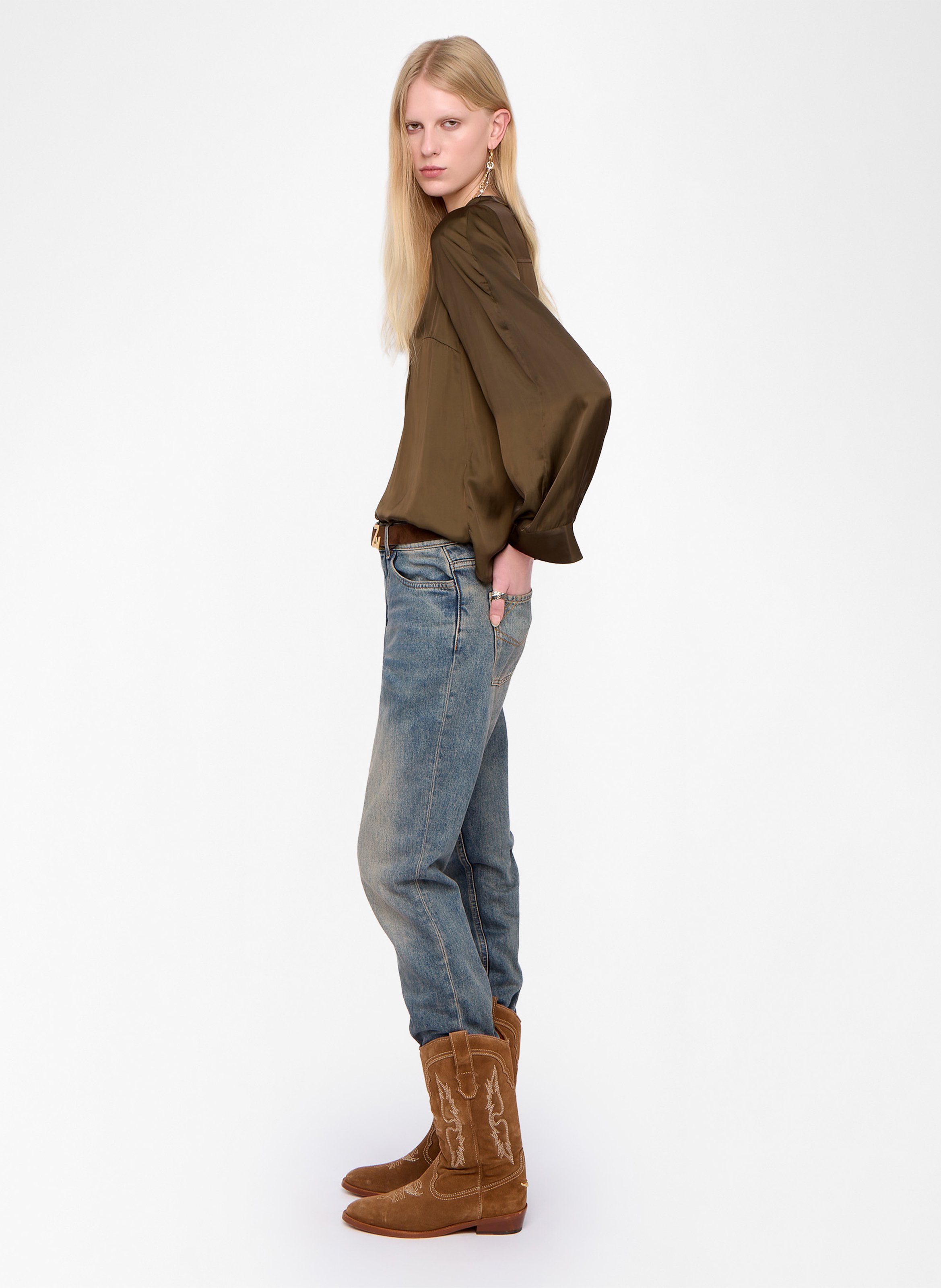 Blouse col tunisien torny ZADIG&VOLTAIRE Vert