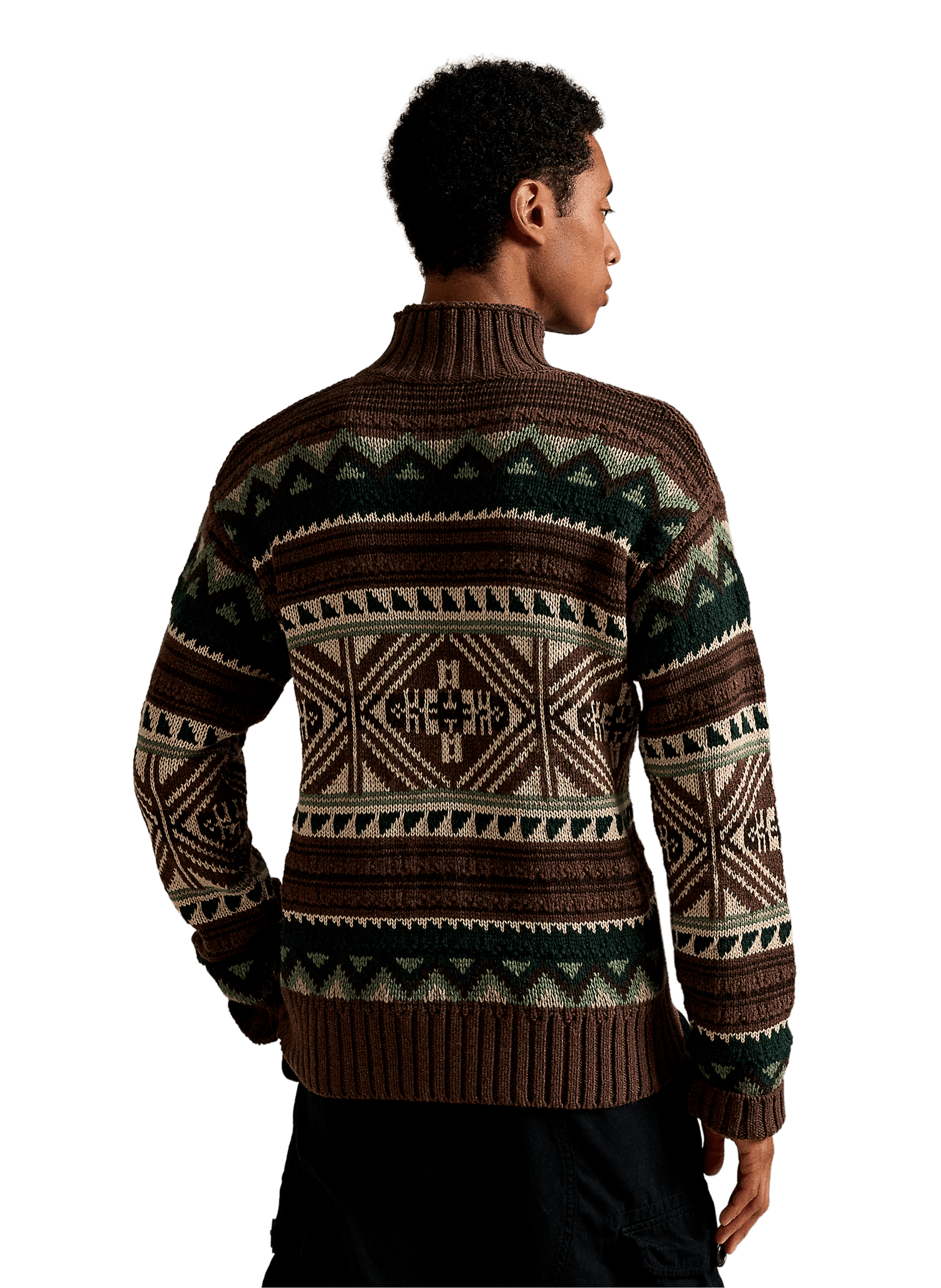 Pull col roulé à motif POLO RALPH LAUREN Beige