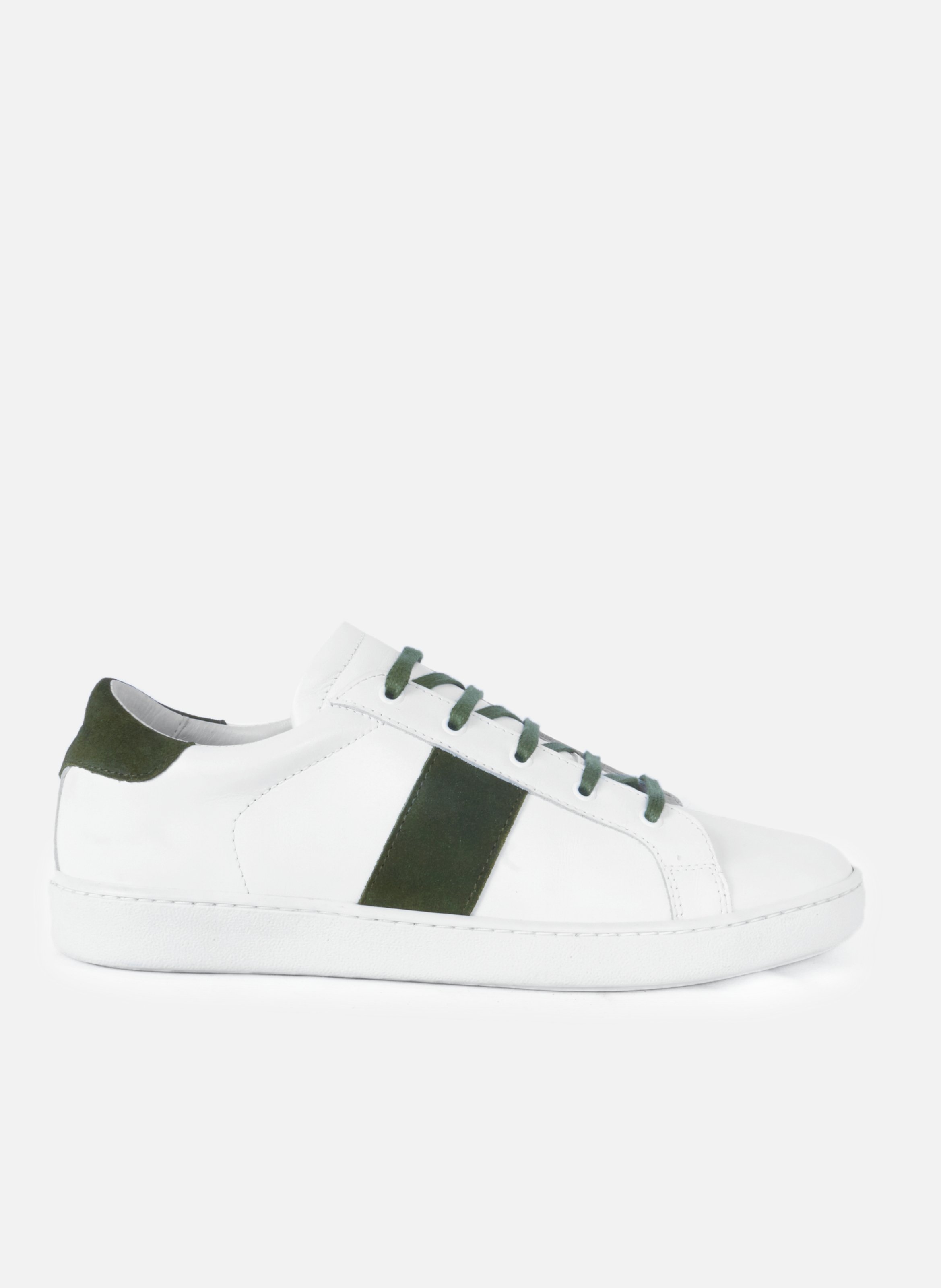 Tennis lacet arthur cuir lisse JULES & JENN Vert