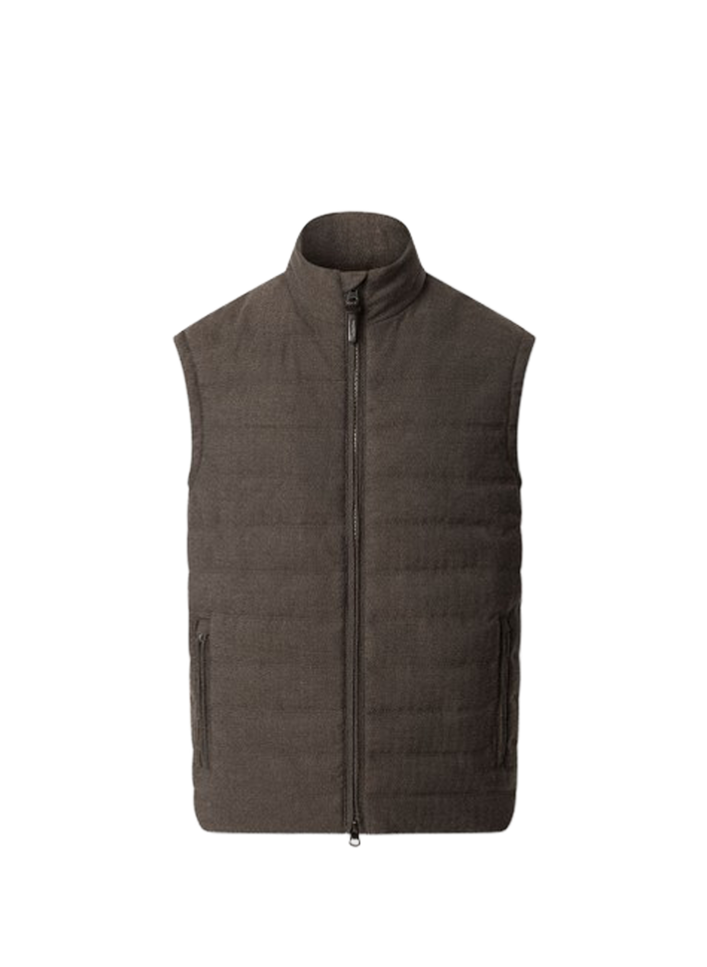Sleeveless jacket with high collar HACKETT Brown