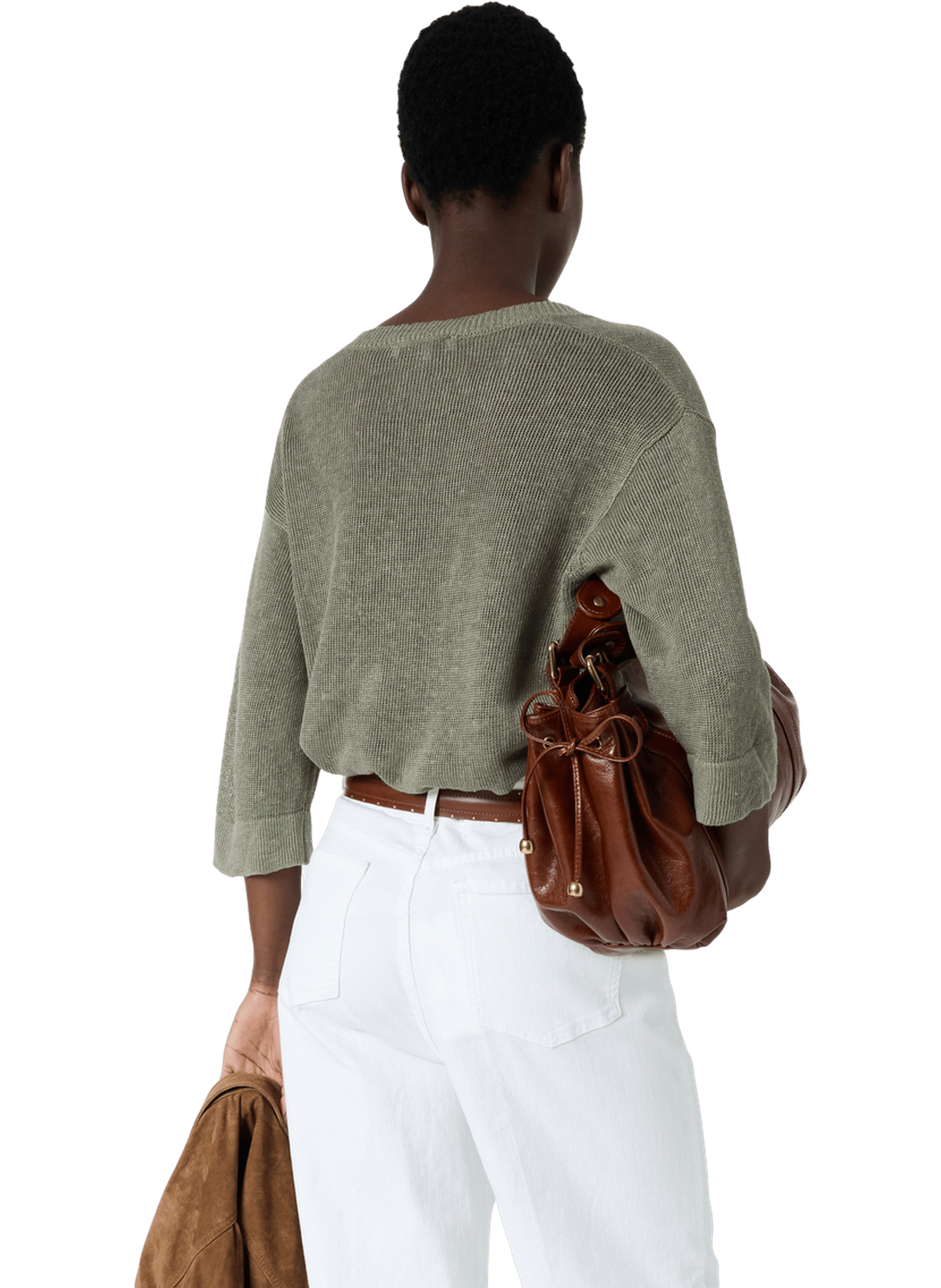 Pull v ample en lin - lylou GERARD DAREL Kaki