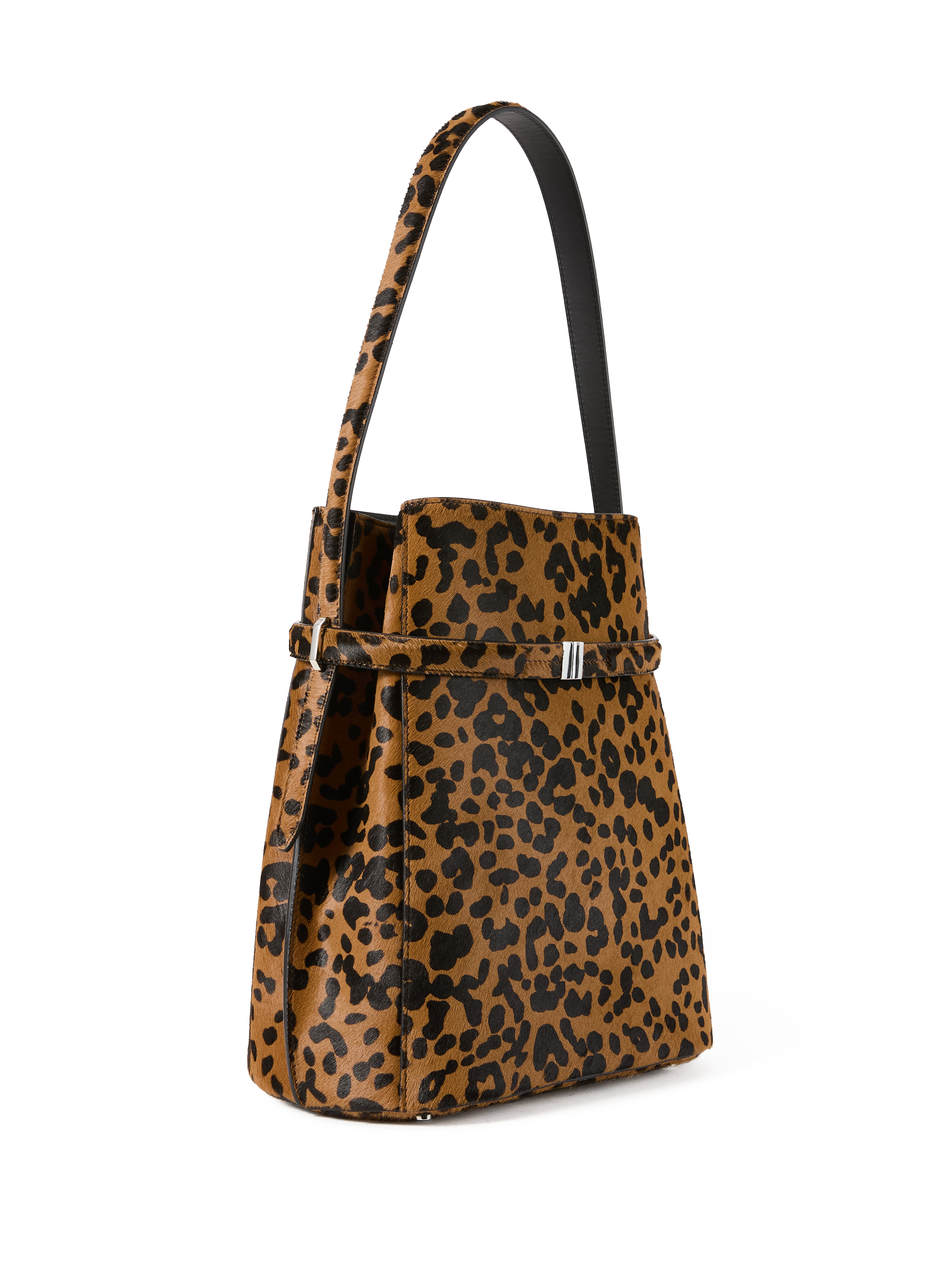 Grand sac seau à ceinture imprimé en cuir poulain TOTEME Multicolore