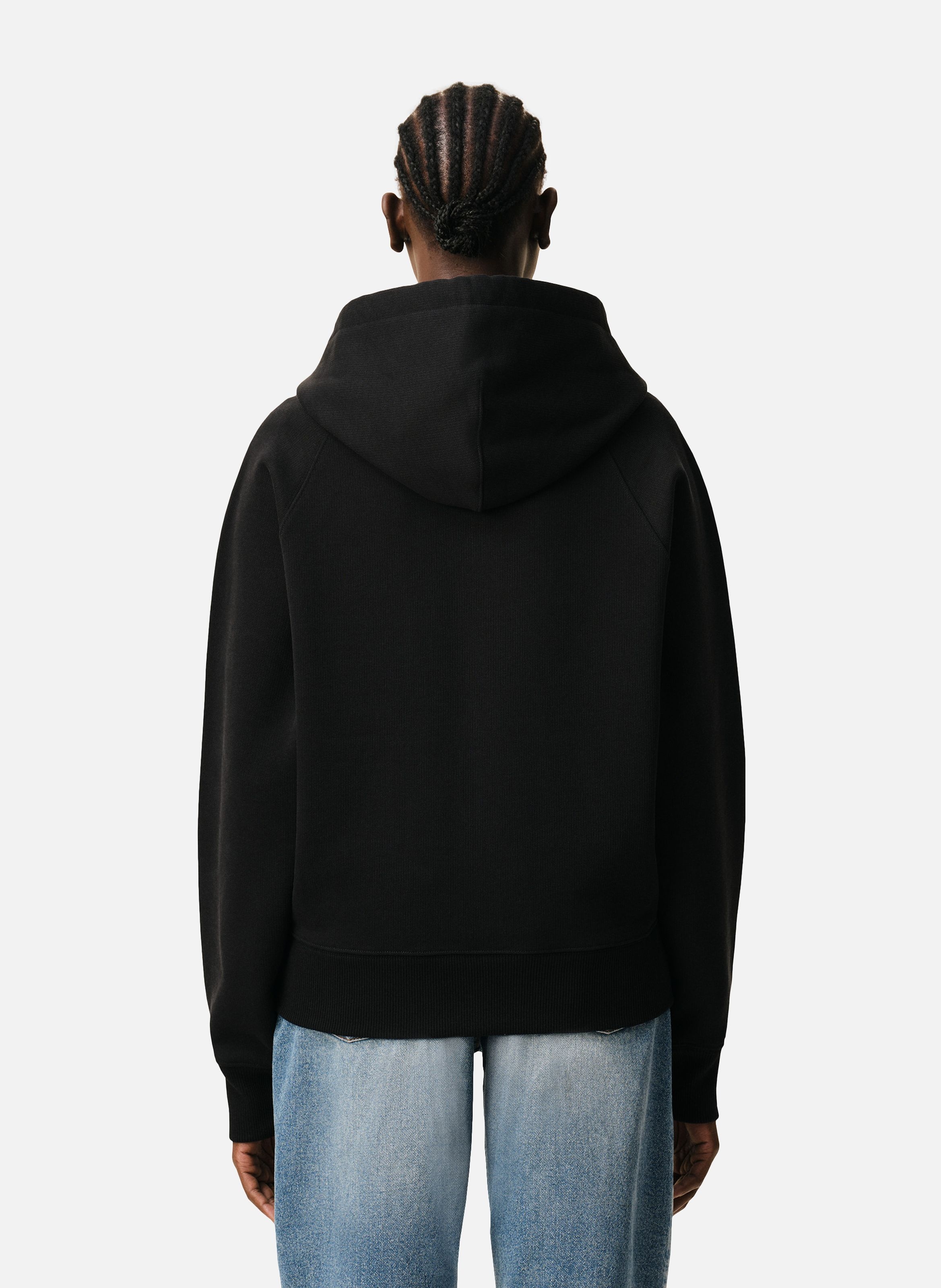 Hoodie Zippé Ami De Coeur En Coton unisexe AMI PARIS Noir