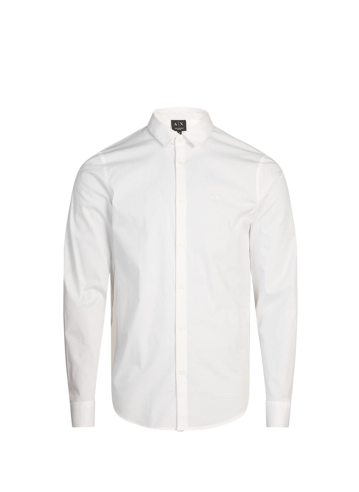 Chemise col classique en coton mélangé ARMANI EXCHANGE Blanc