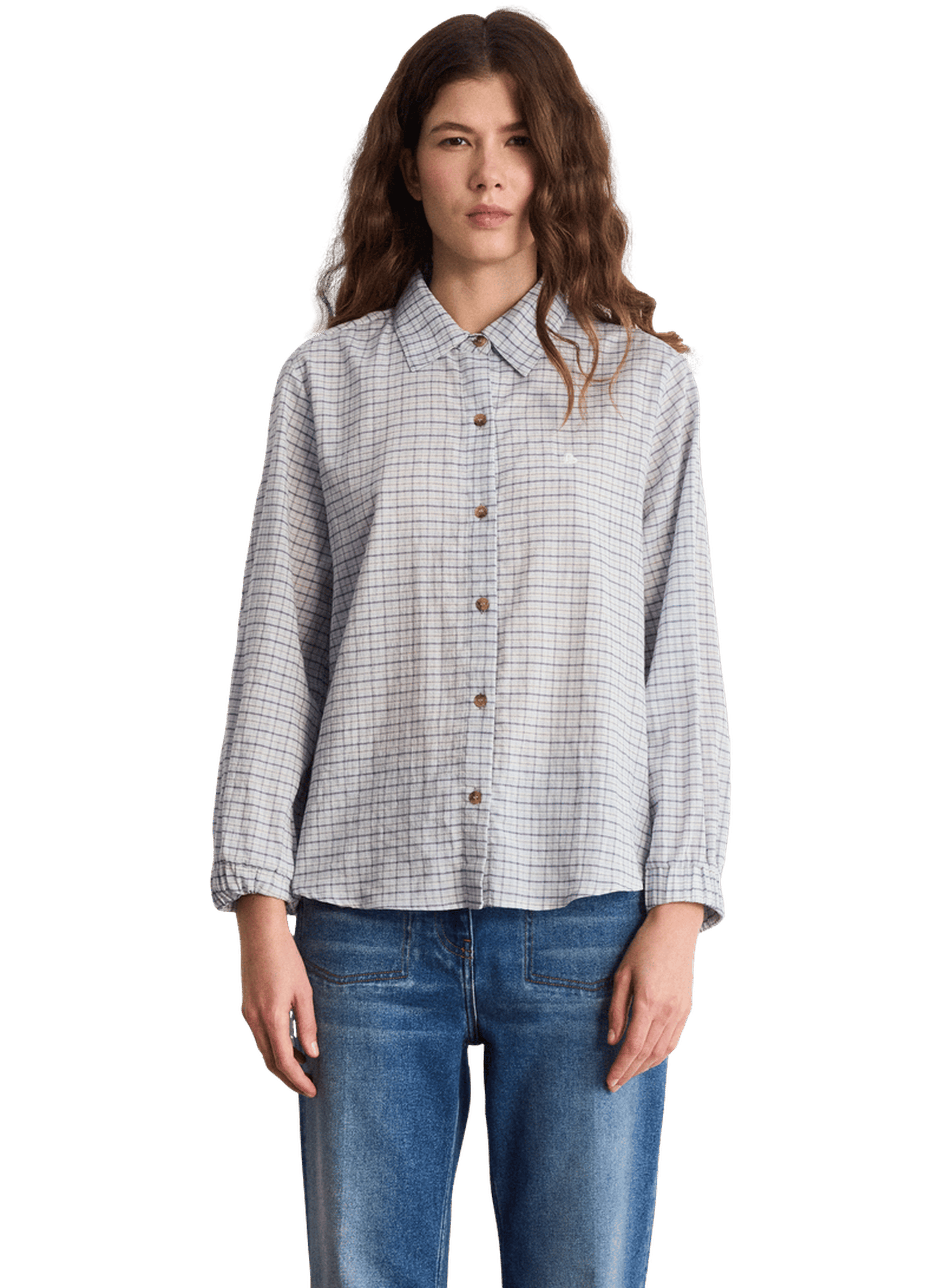 Chemise à carreaux en coton - candela PABLO Bleu