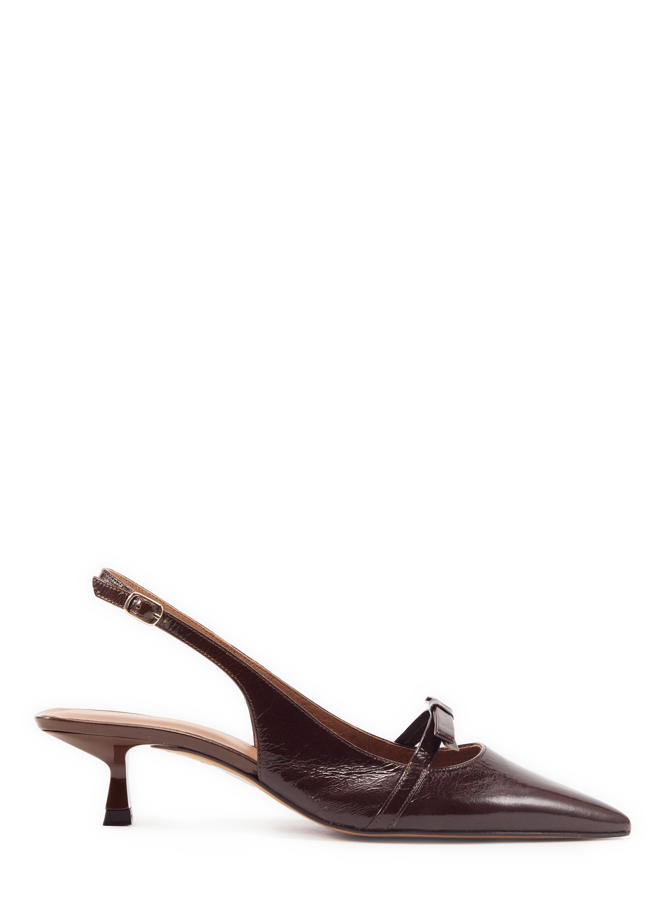 Slingback New Charlotte en cuir de chèvre SAISON 1865 Marron