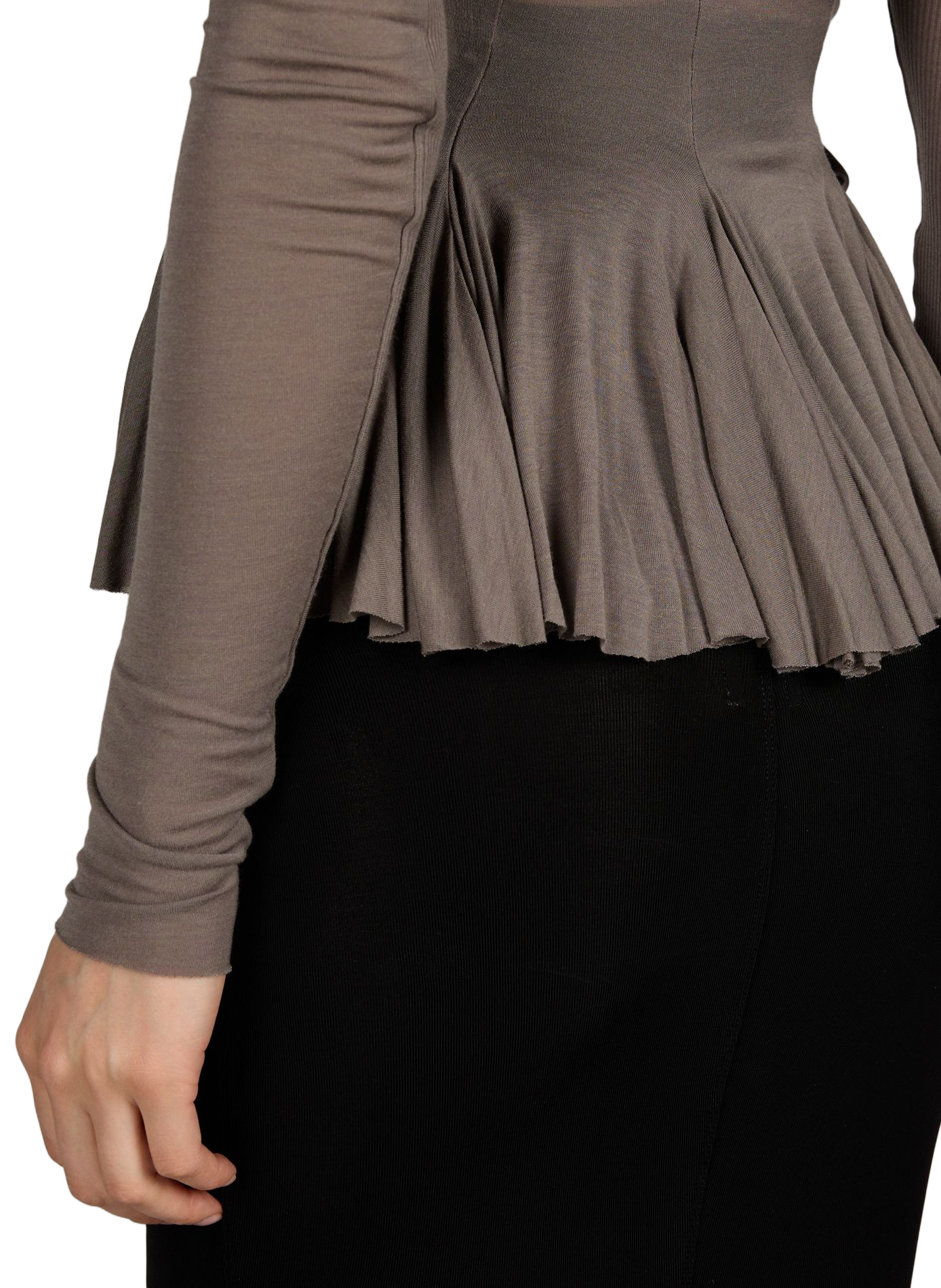 Cardigan à manches longues noué sur le devant RICK OWENS Beige