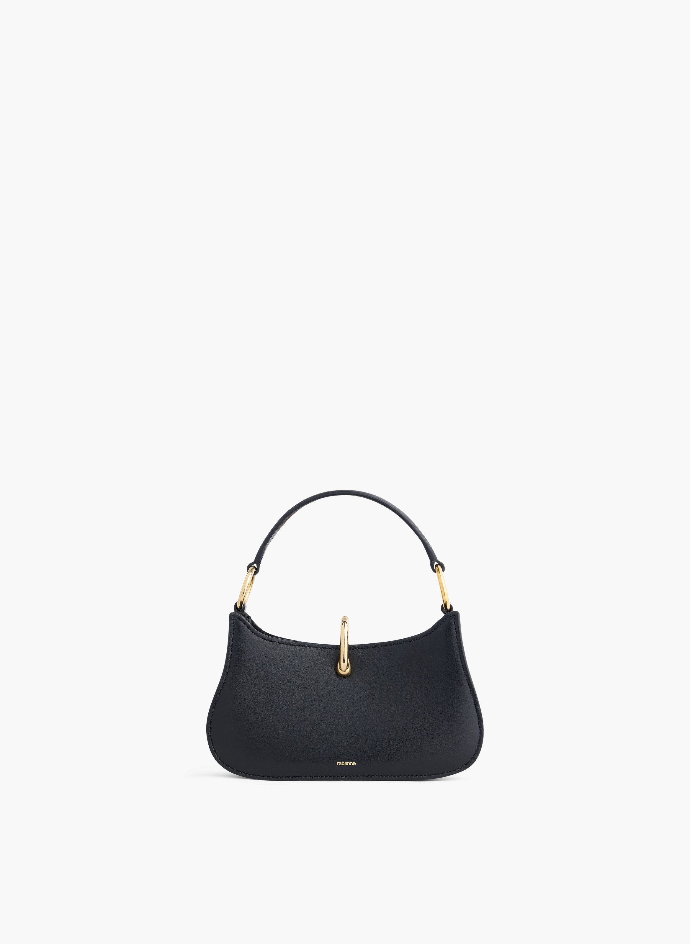Micro sac ring en cuir RABANNE Noir