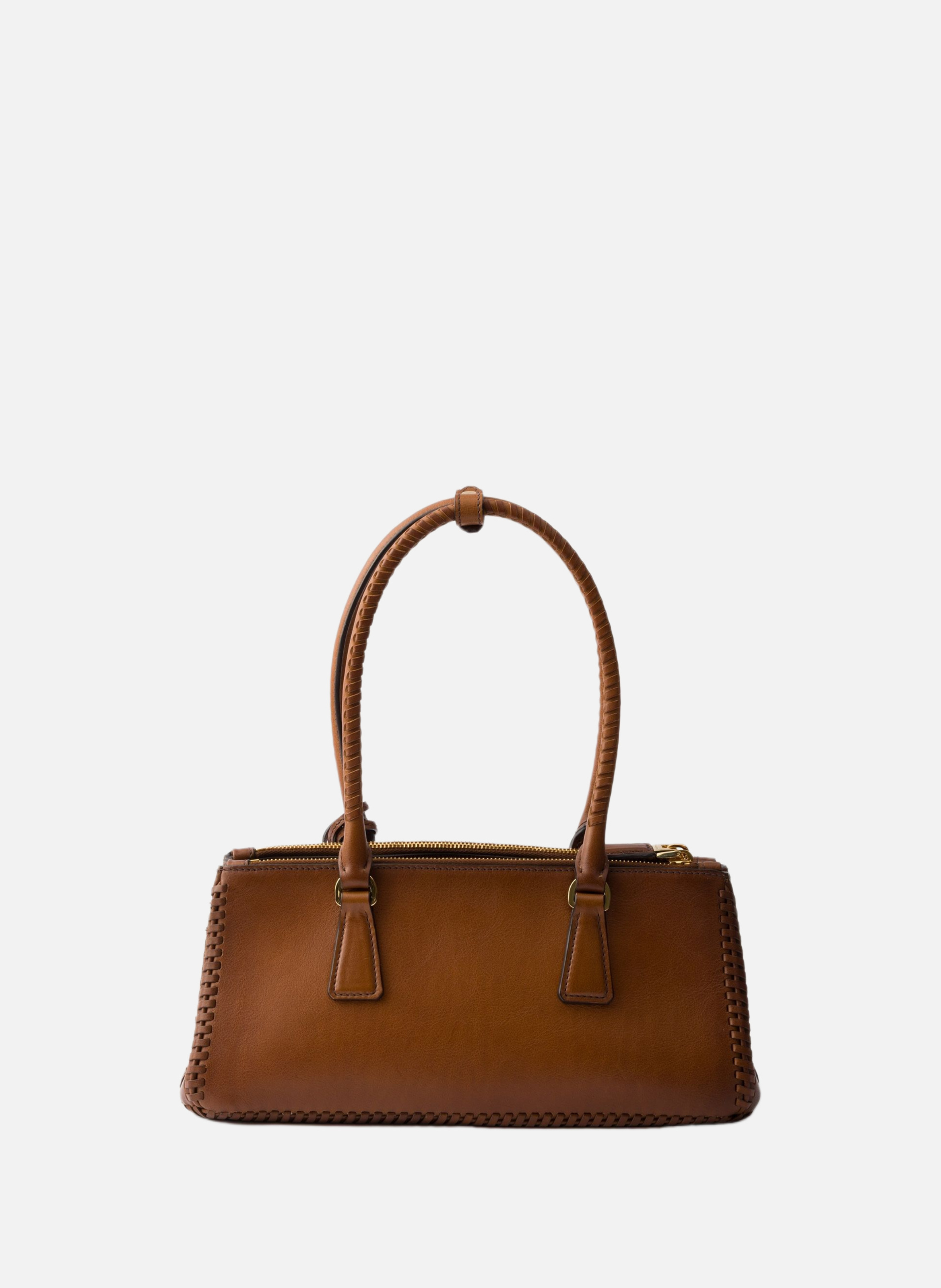 Sac prada galleria medium en cuir PRADA Marron