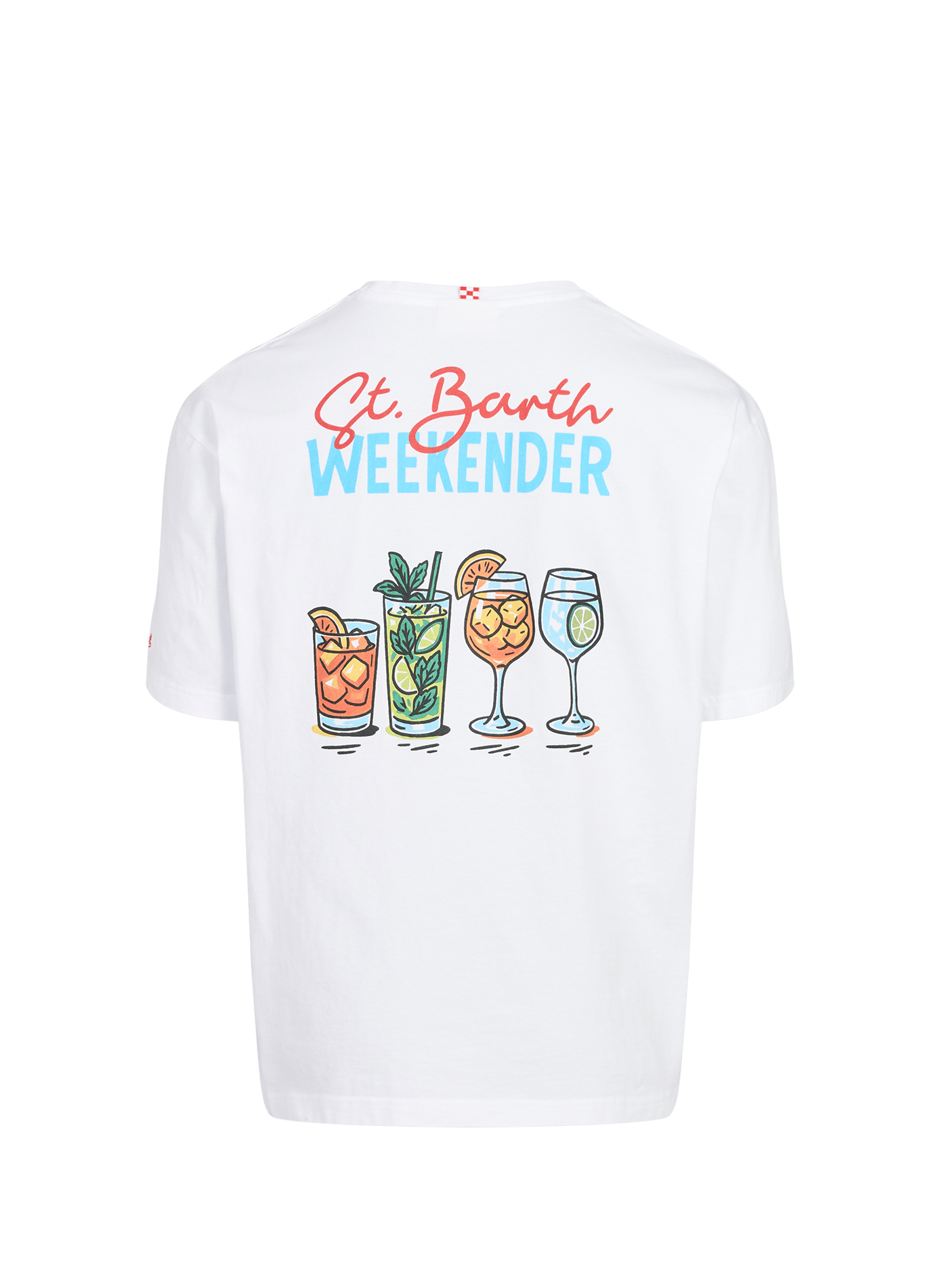 T-shirt ample sérigraphié en coton MC2 SAINT BARTH Blanc