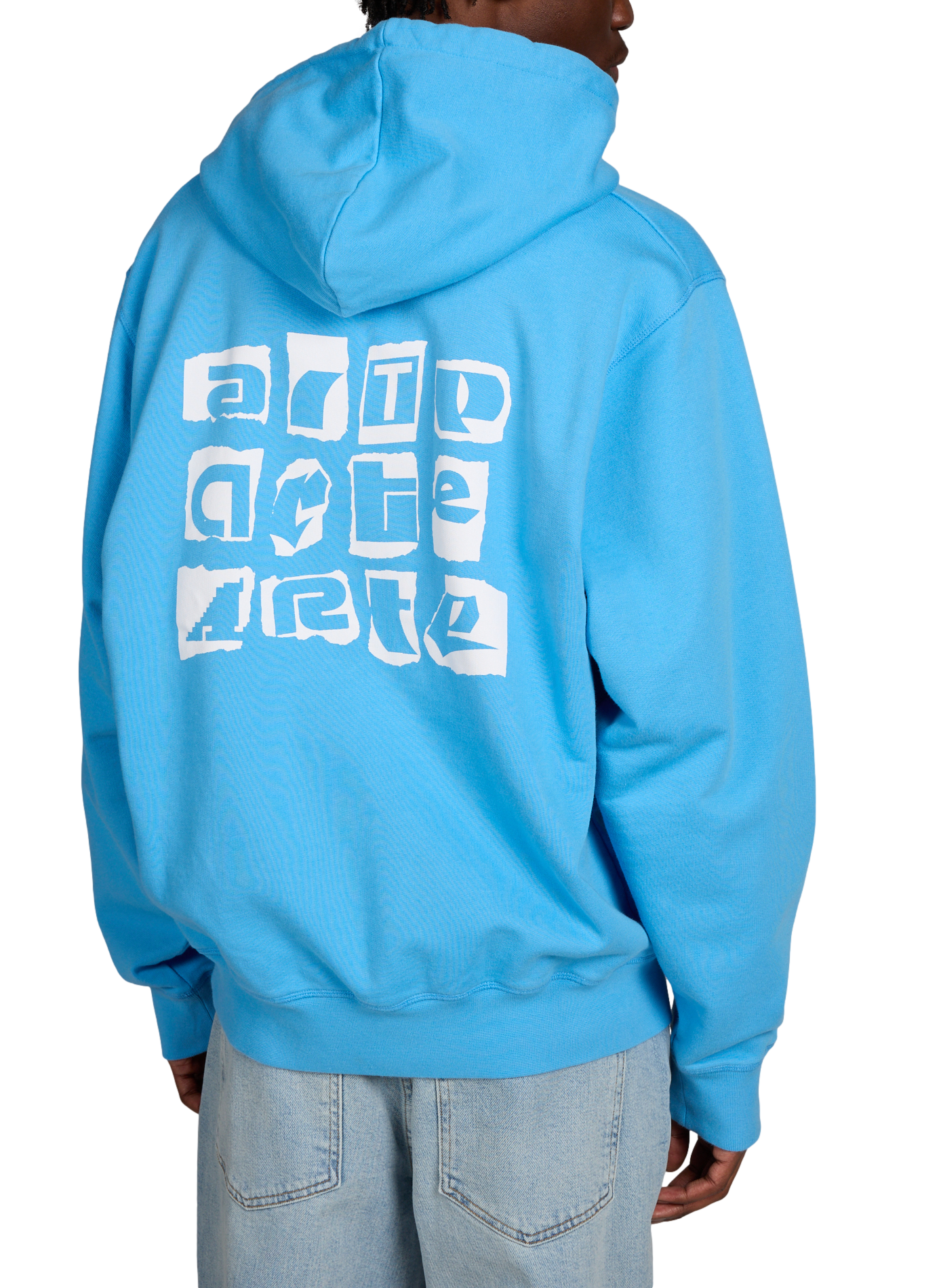Hooded sweatshirt with logo print on the back in cotton ARTE ANTWERP Blue