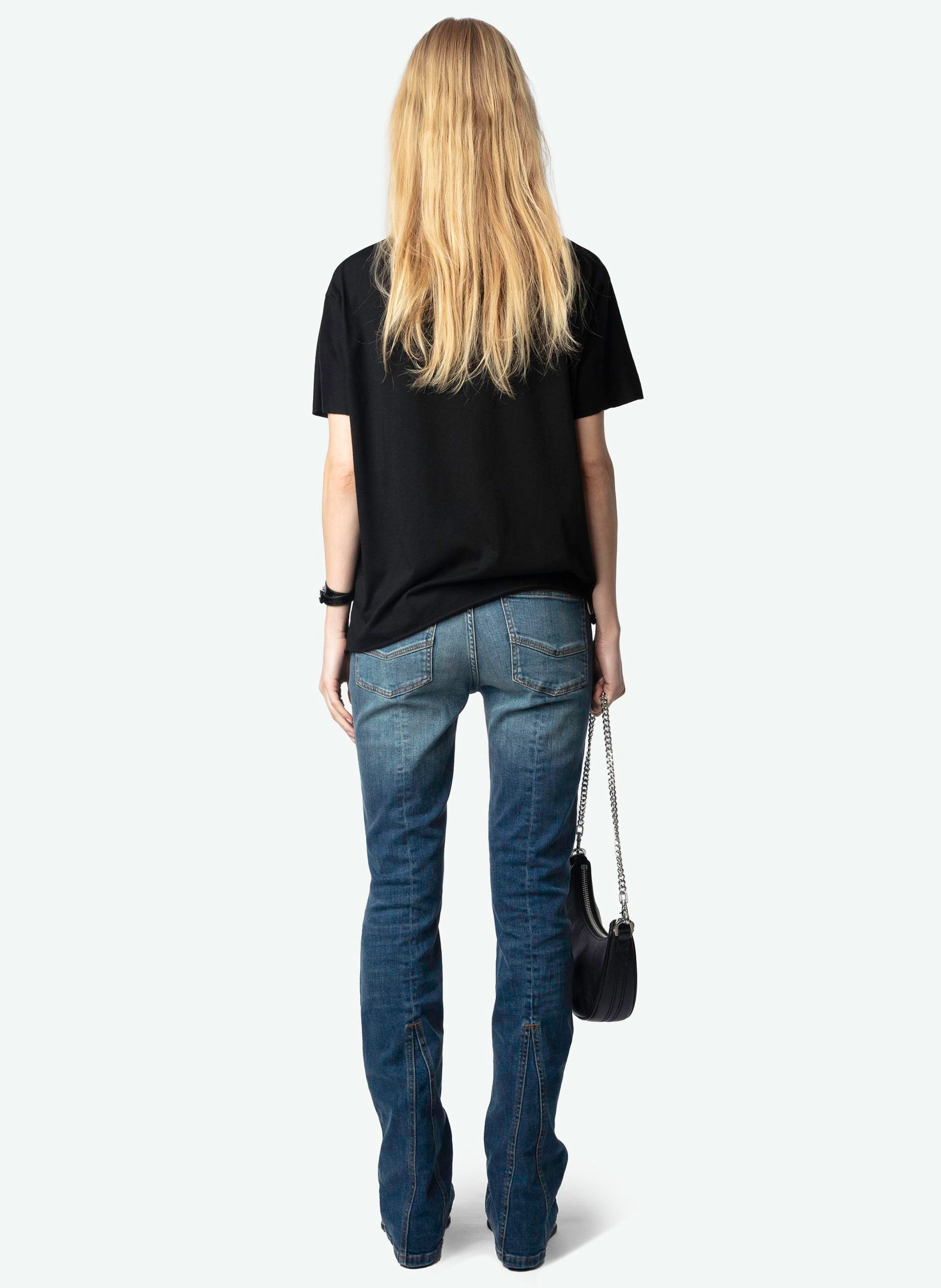 Tee-shirt imprimé en coton bio tommer ZADIG&VOLTAIRE Noir